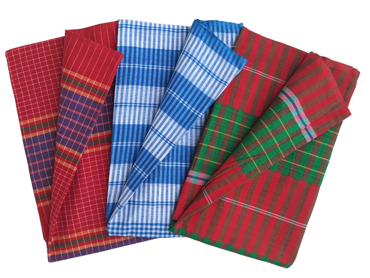 Beldanga Handloom Gamcha Pure Soft Cotton Bath Towel Multicolour for Men and Women XXXL Large (Pack of 3)-image-12