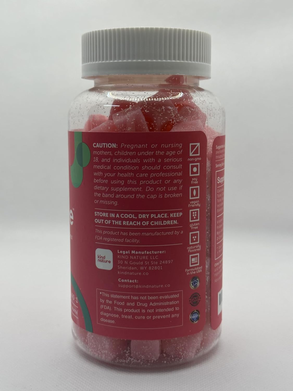 kindnature Myo-Inositol & D-Chiro Inositol Gummies for Women – 2000mg + 50mg, Ideal 40:1 Ratio – with Vitamin D & Folate – Hormone Balance Support – Vegan, Watermelon Flavor (120 Gummies) - Image 9