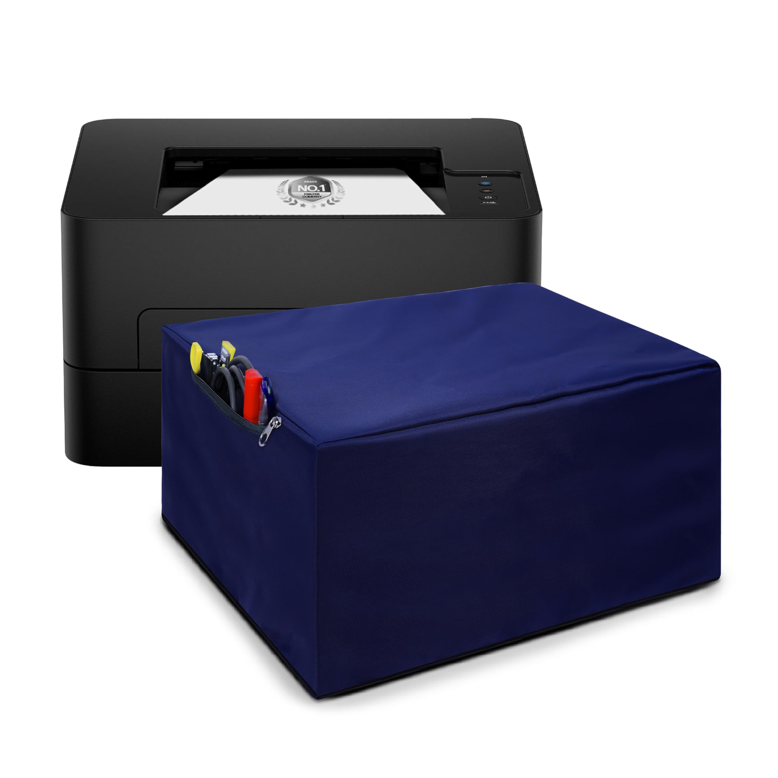 ALIFIYA Nylon Dust Proof Washable Printer Cover for HP 303d / 303dw Ink Tank Printer Cover Color - Blue-image-3