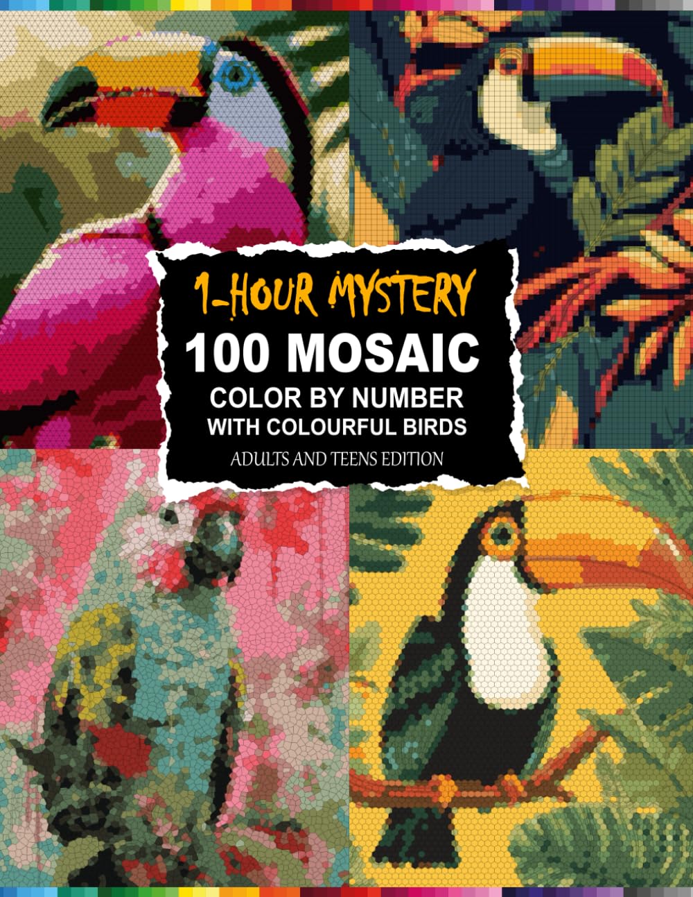 Deep Dive Mosaics: 1-Hour Color by Number Wildlife Mysteries for Adults and Teens