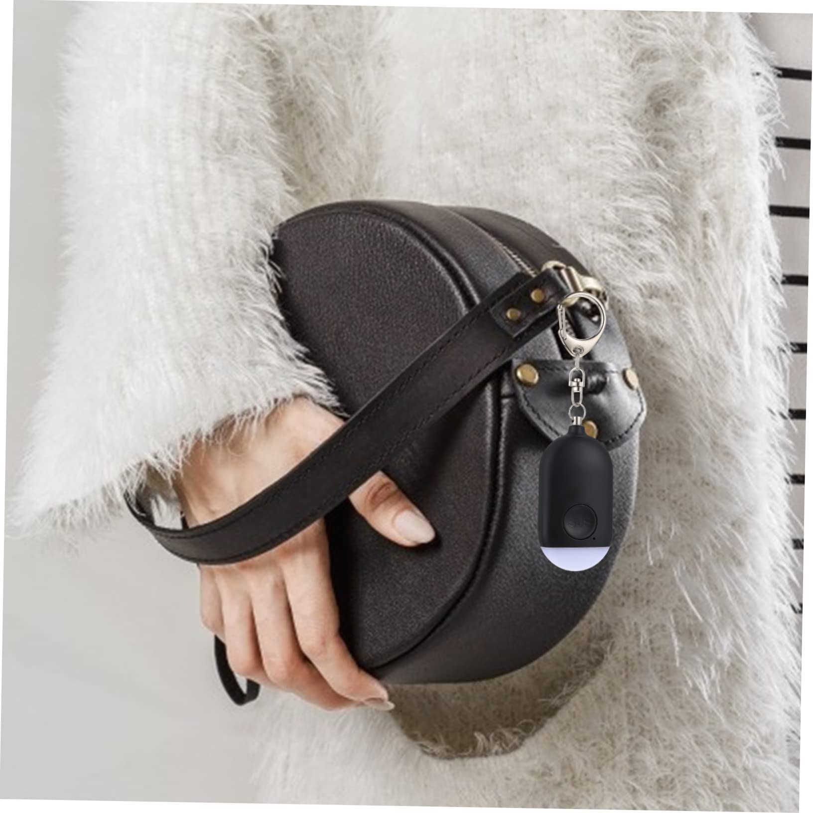 Mikikit 3ensembles Alarme Personnelle Rechargeable Portable avec Lampe De Poche Intégrée Dispositif De Sécurité pour Femmes Accroché à Main Compact Et Léger pour Sorties Extérieur