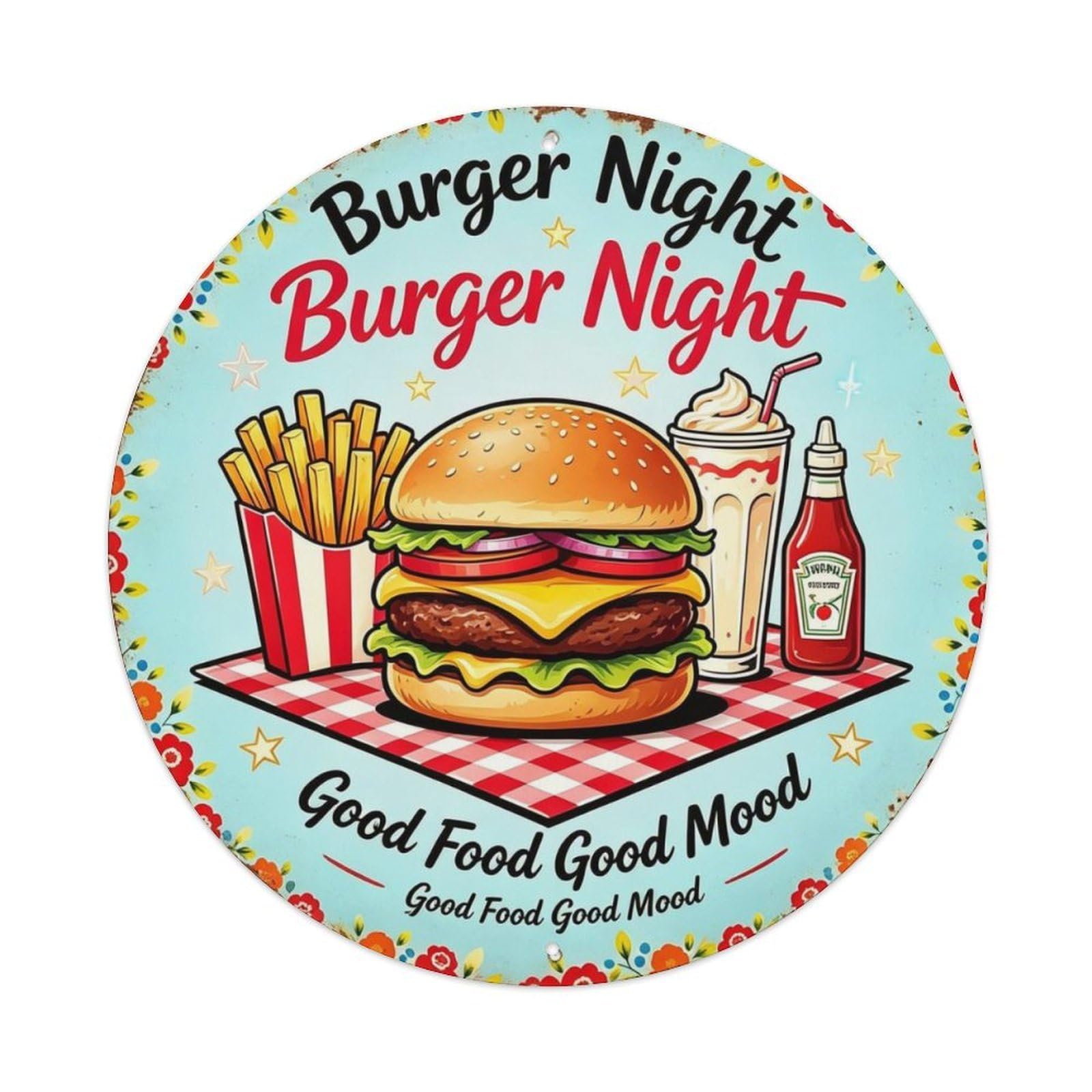 Good Food Good Mood Metal Tin Sign Plaque