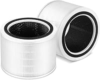 Cabiclean 2-Pack Core 200S Replacement Filters for LEVOIT Core 200S/200S-P Air Purifier - Core 200S-RF Compatible, White