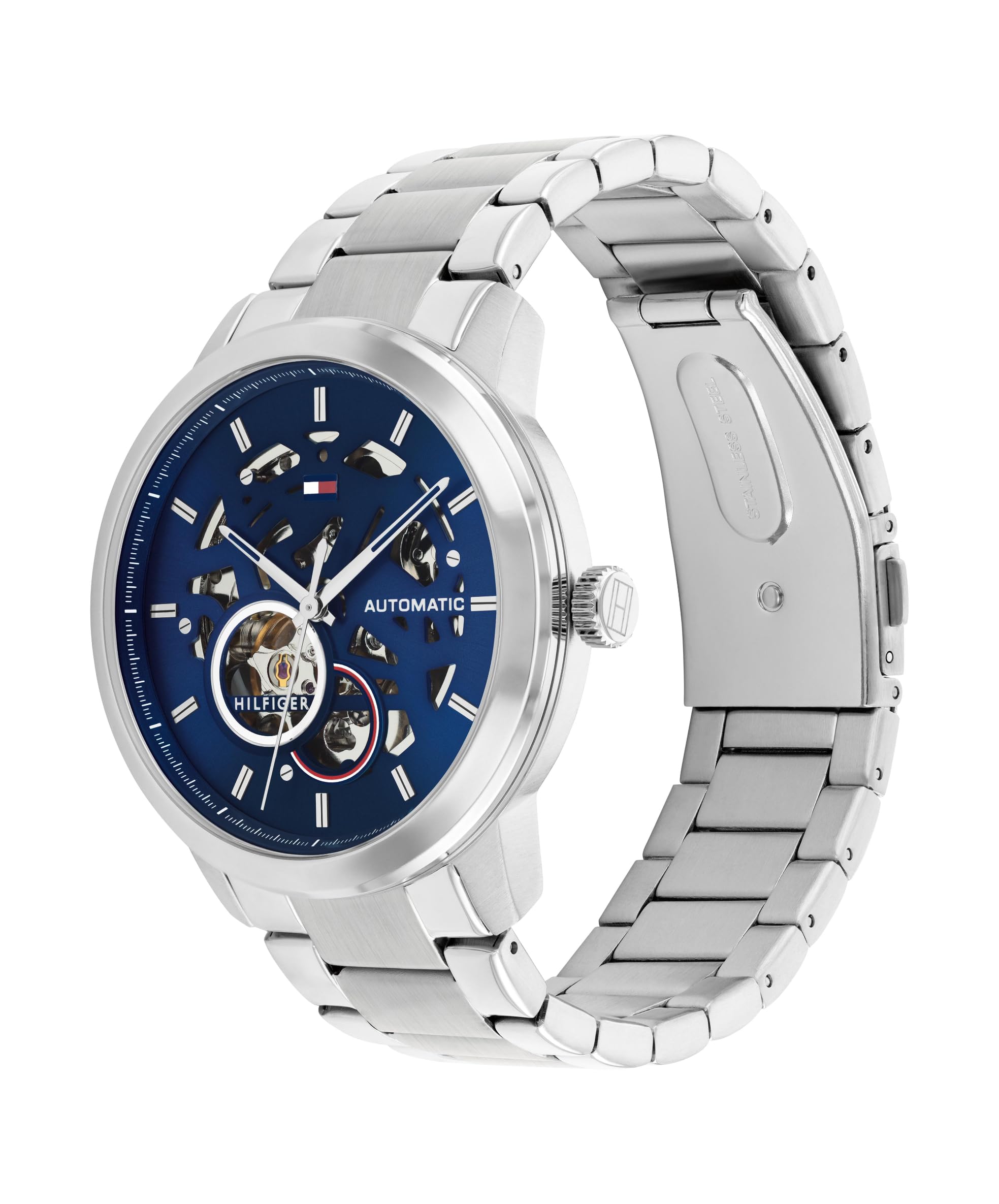 Men's Automatic Stainless Steel Watch with Skeletal Dial-image-49