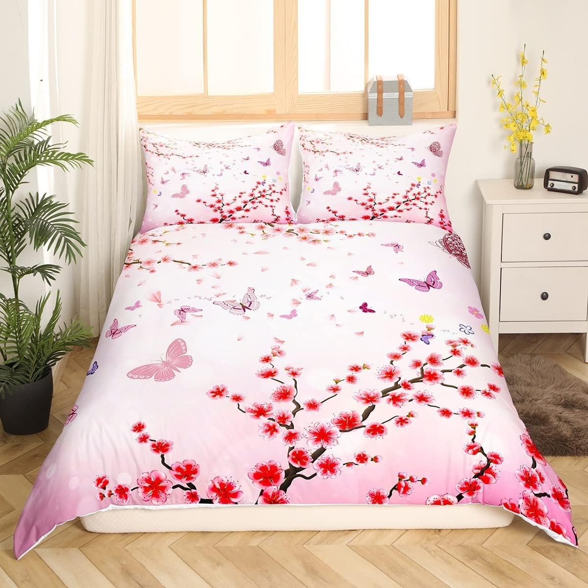 Parure de lit 220x240 fleurs champêtres pour des nuits douces et romantiques