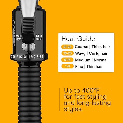 Miniatura 4 de Conair Plancha rizadora de 1 pulgada color negro