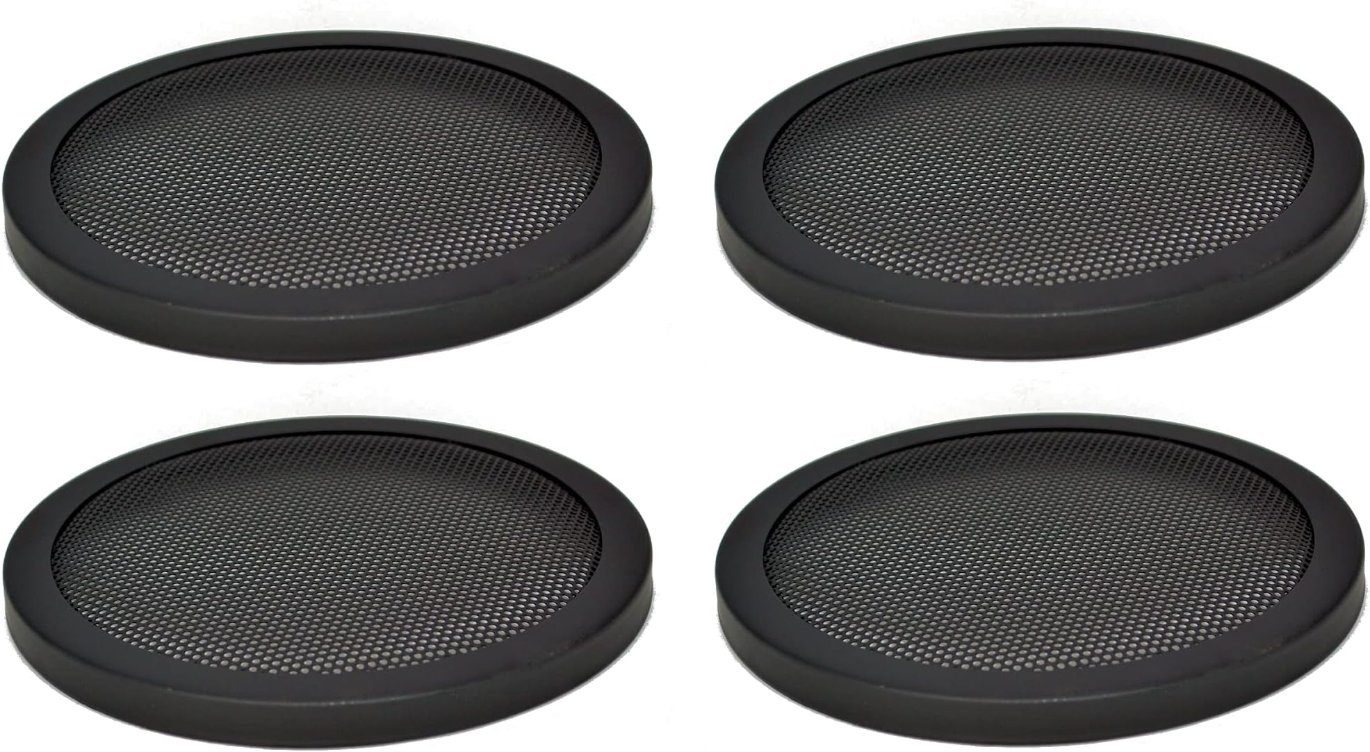 2 Pair Nippon America Speaker Grill 6.5" inch Car Audio Speaker Woofer Steel Mesh Grills w/Speed Clips - GT-6.5 - Blk