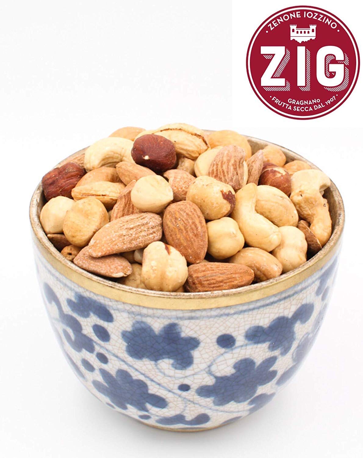 ZIG - HORECA - Mélange de snacks salés grillés Premium | Cacahuètes, amandes, noisettes, noix de cajou 1 kg
