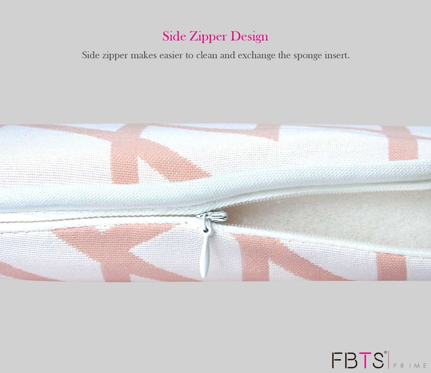 Outdoor Seat Cushions Pink Geometry Set of 2 Patio Chair Cushions with Ties 16x17 Inch Square Chair Pads