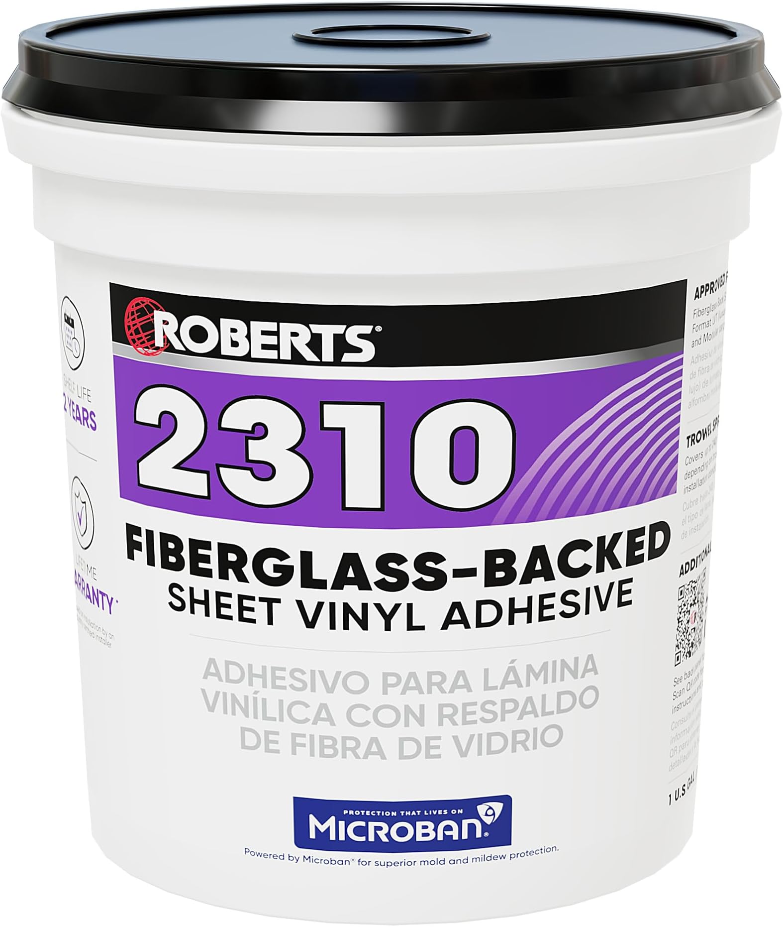 ROBERTS 2310-1 1 Gallon Resilient Flooring Adhesive for Laminate Floors, Fiberglass and Luxury Vinyl Tile