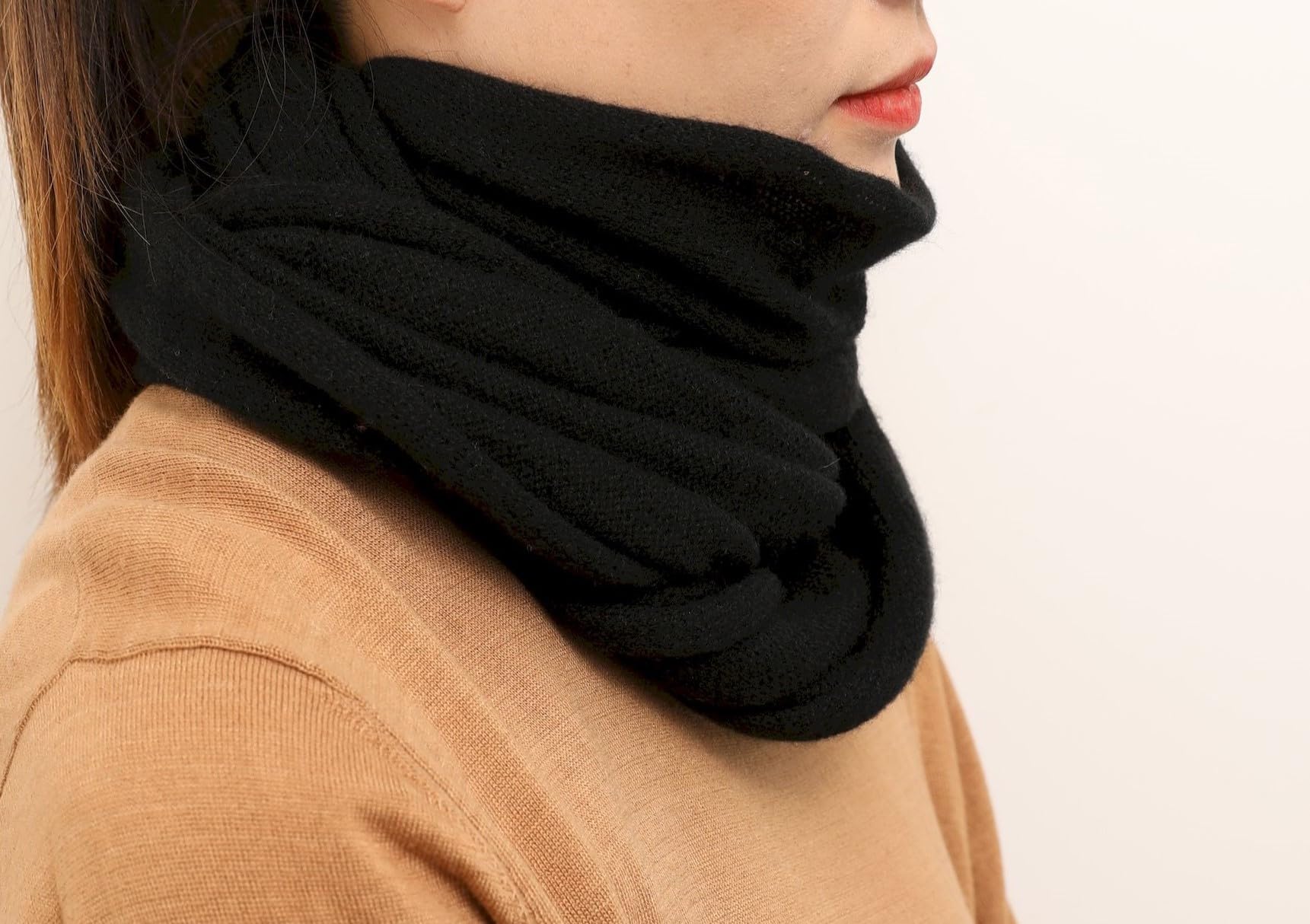 XL scaldacollo tubolare sciarpa ad anello donna di 100% Cachemire Lana Scialli tubolare Uomo collo di Cashmere Unisex