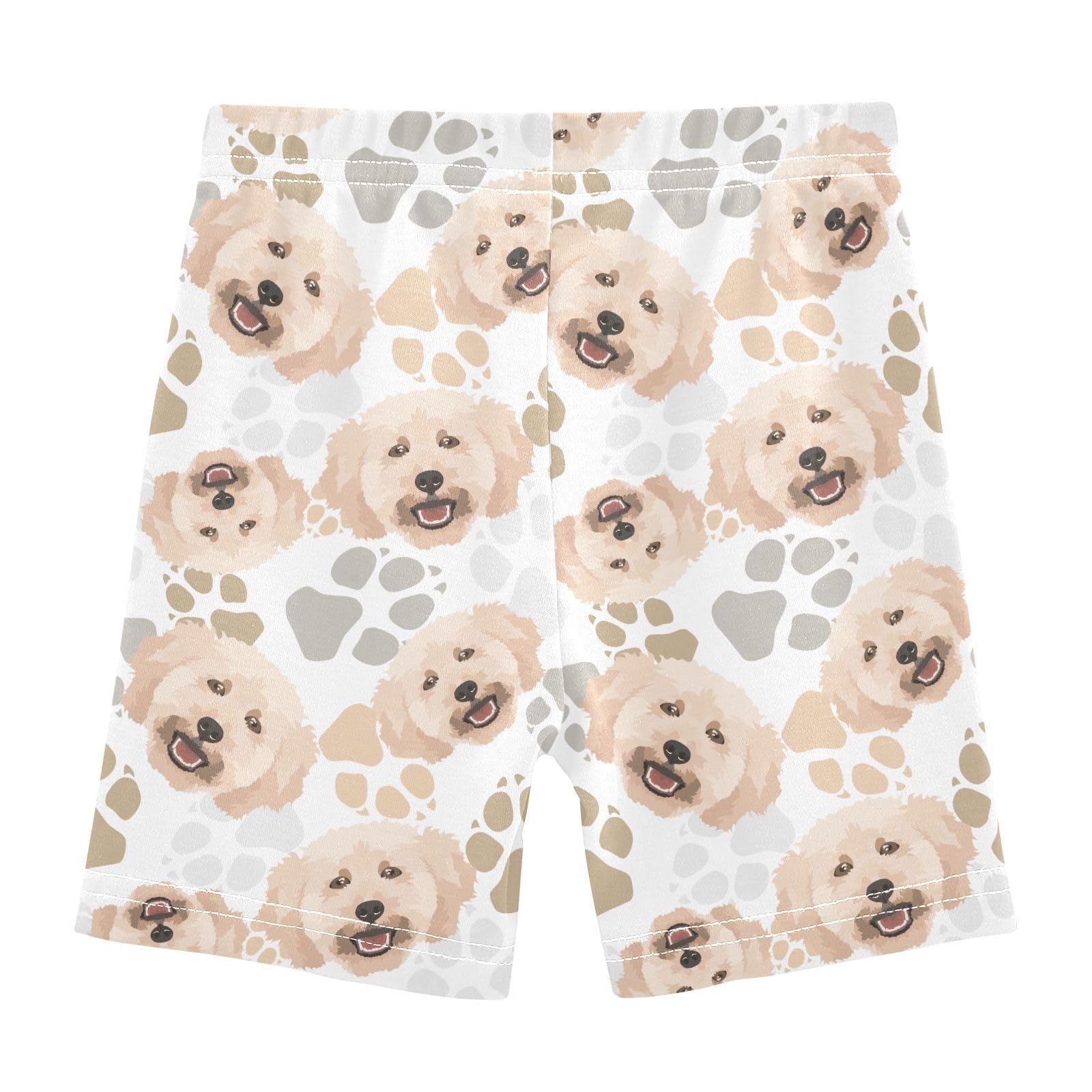 JHKKU Girls Poodle Dog Shorts Cotton Cartwheel Bike Kids Biker Under Dress Dance Short Girl Clothes 8Y