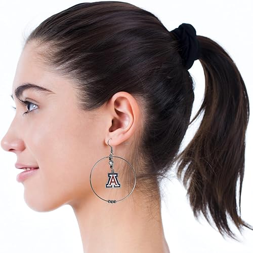 Miniatura 5 de Siskiyou Sports Pendientes de aro NCAA, 2 pulgadas