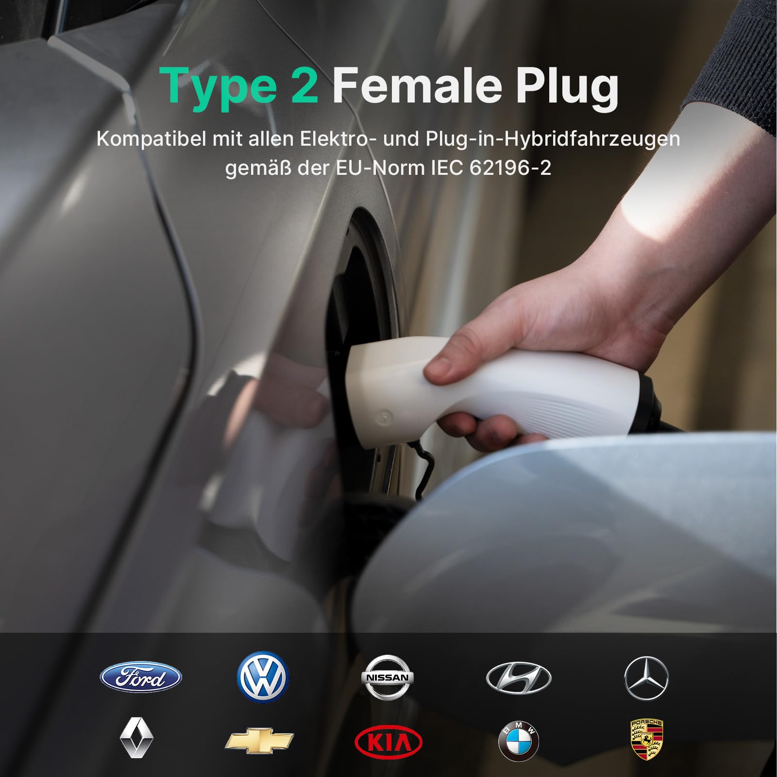 Typ 2 Mobile Wallbox 11KW mit 16A CEE Stecker, [ 3-phasig | 6A -16A | 6m Ladekabel ] der Tragbare EV Ladegerät, IP66 Wasserdicht Mobile Ladestation für EV PHEV Tragbare Taschen