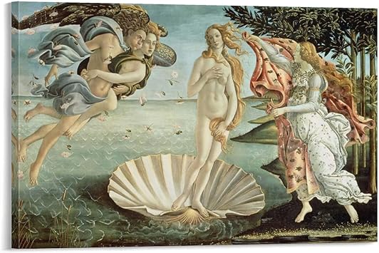 Amazon Sandro Botticelliサンドロ ボッティチェッリ世界のトップ画家による素晴らしい作品の印刷されたポスター ヴィーナスの誕生 クール ポスター 壁アート キャンバス 印刷 アートパネル オフィス装飾 ぶら下がる 版画 ギフト08x12inch x30cm ウォール