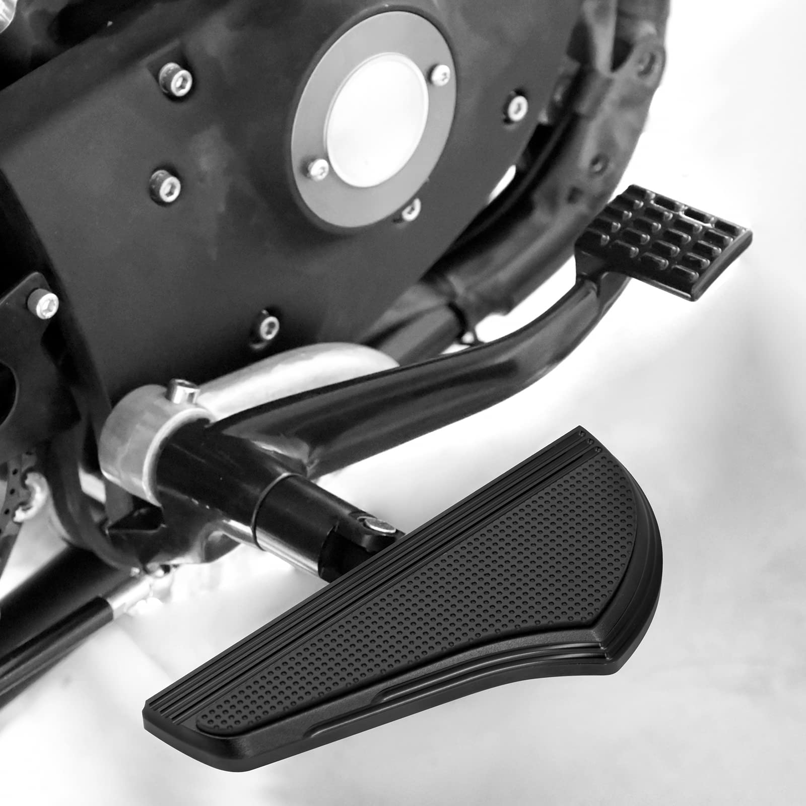 Marchepied de moto passager noir CNC mâle, repose-pieds pour Harley Touring Softail