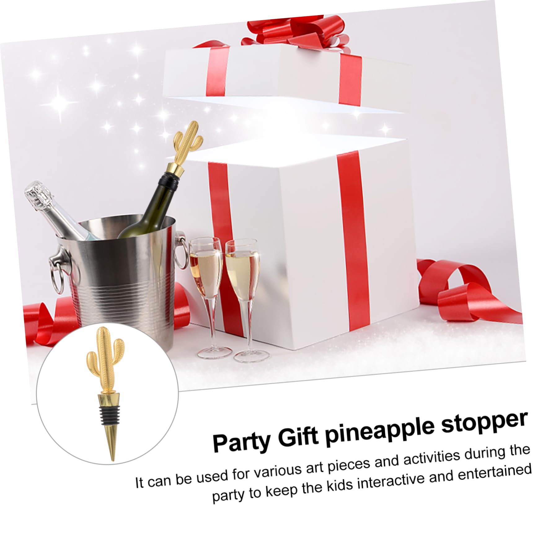 TOPBATHY 6 Pz tappo del vino di cactus tappo per vino riutilizzabile nuovi tappi per vino kit vino decorazioni festa decorazioni feste scatola del kit tappo vino tappi per vino cactus lega