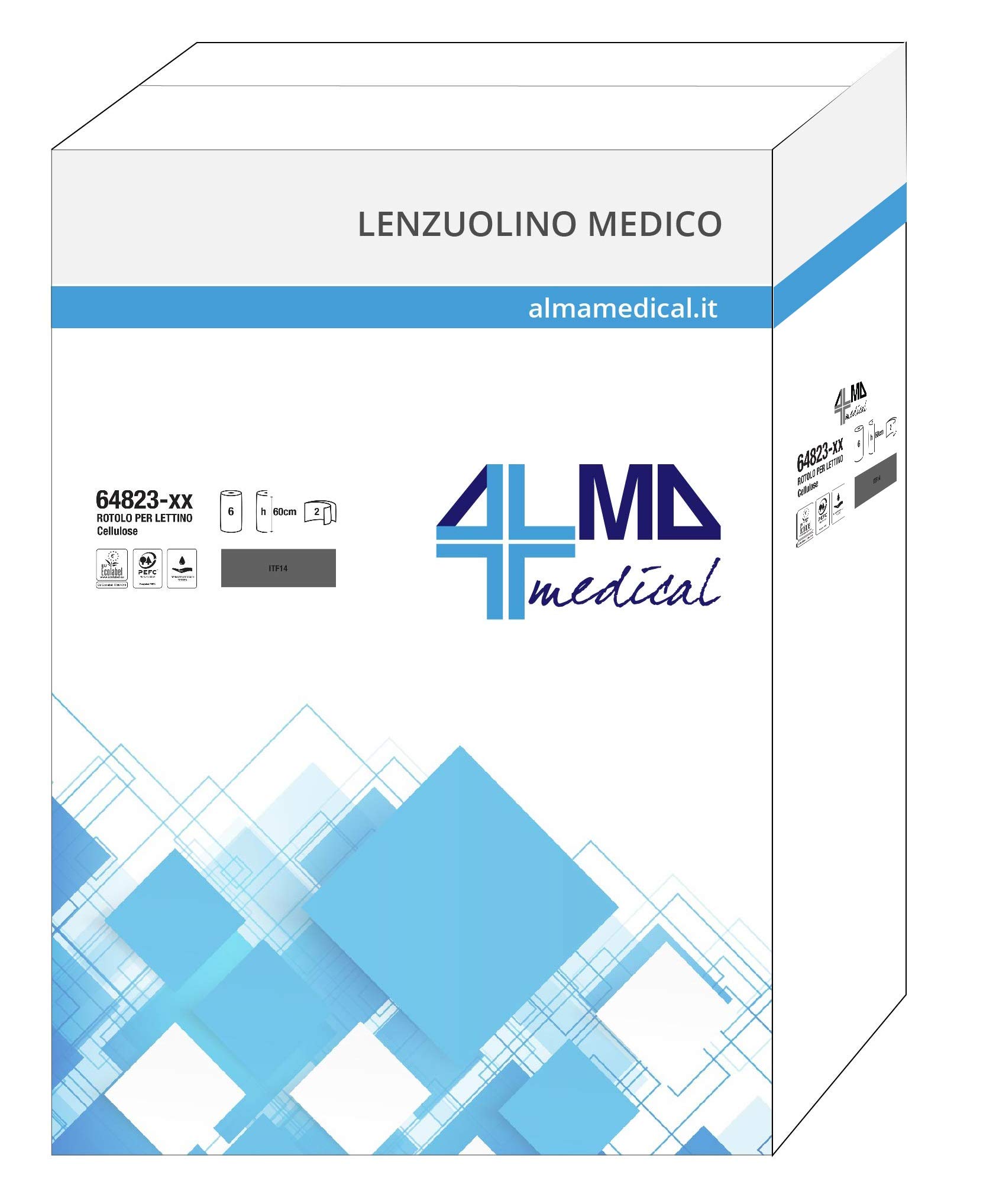 Lenzuolino Medico Pura Cellulosa 2 Veli (60 X 80 MT) - Confezione Da 6 Rotoli)