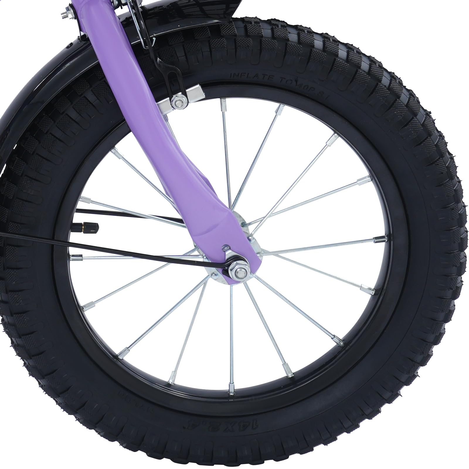 Bicicletta per bambini 14 pollici con rotelle e cestino regolabile