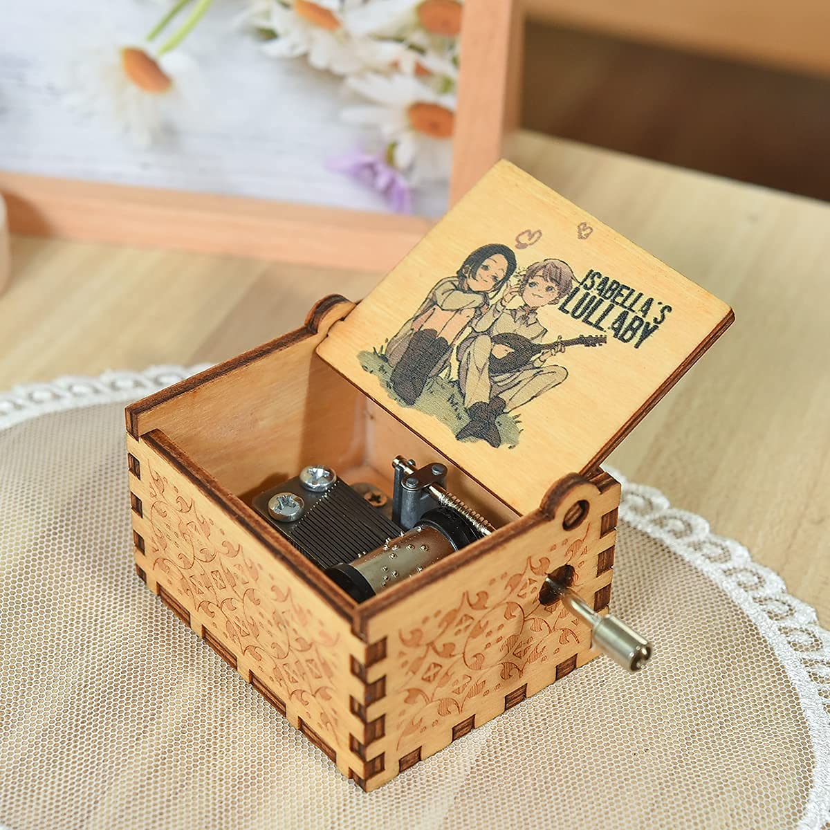ロリータレンピカ　ミュージック　ボックス Wood Musical Box, The Promised Neverland Music Box Wooden Musical