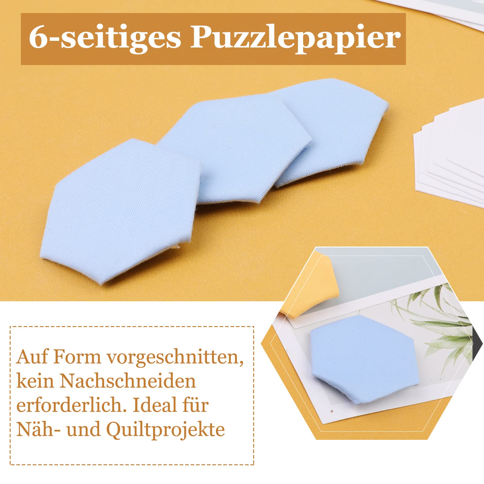 100 Stück Hexagon English Paper Piecing Schablonen, 1-Zoll Quilting Paper Vorlagen zum Patchwork DIY