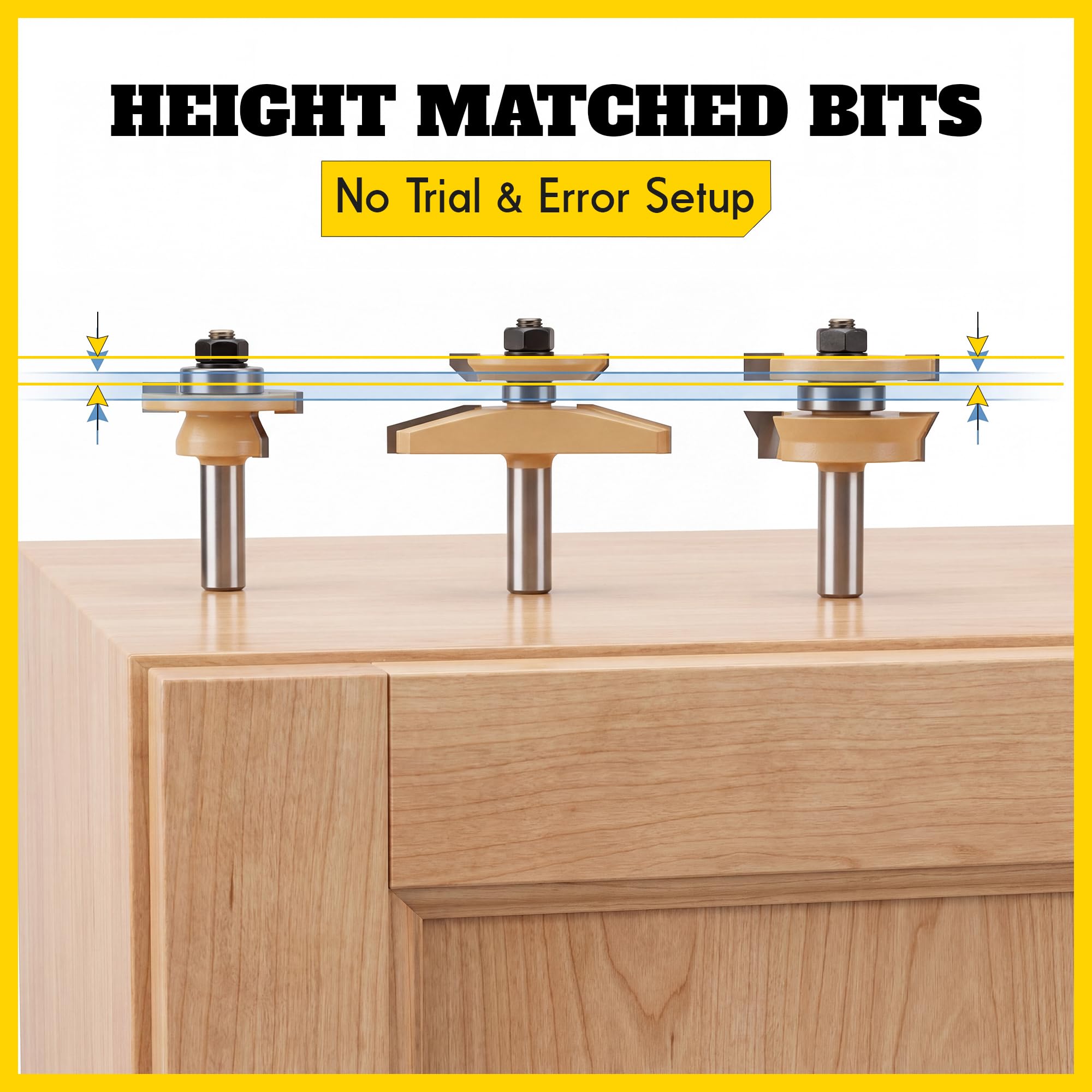 Sommerfeld Tools 3-Pc Shaker Cabinet Door Router Bit Set - Amazon.com