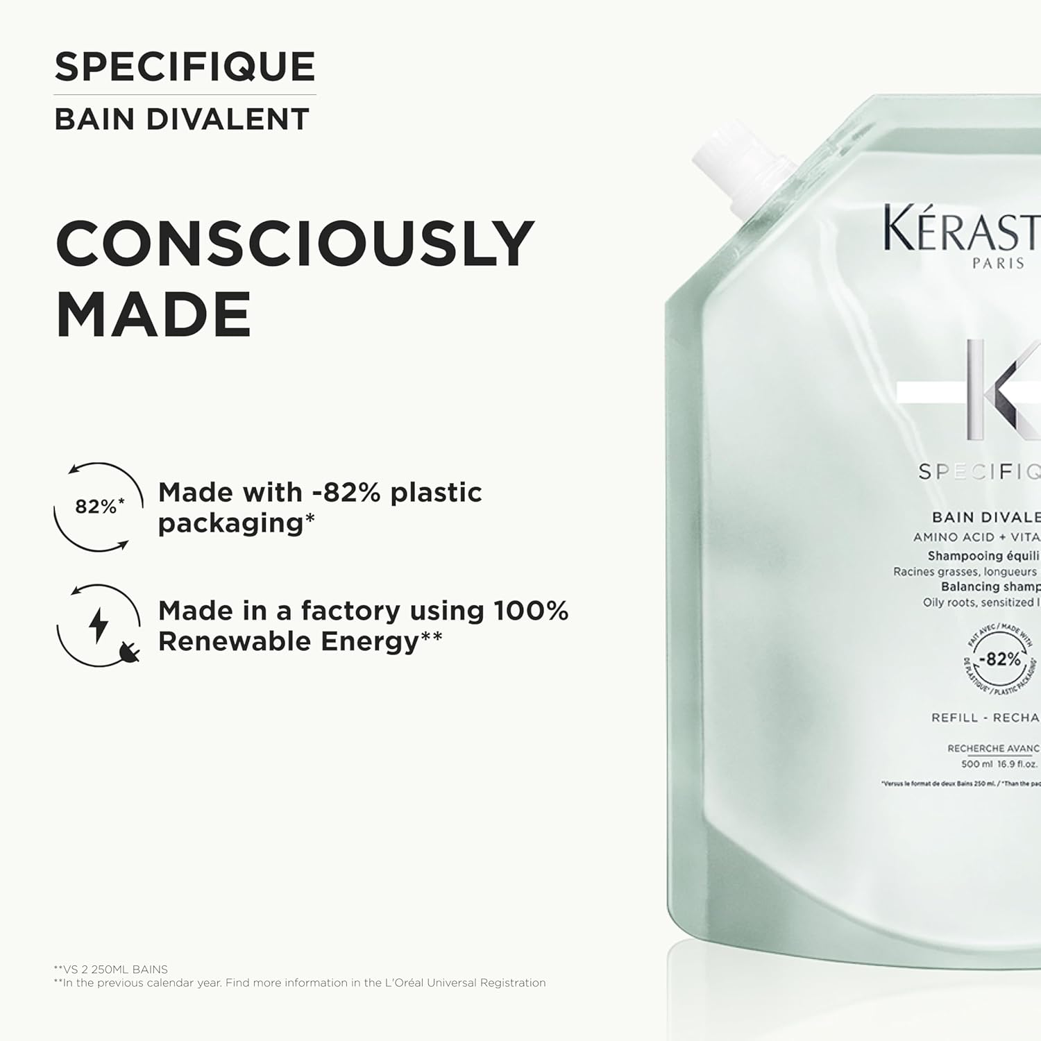 Kerastase Specifique Balancing Shampoo For Oily Scalp & Hair - Cleanses Oil From Roots and Hydrates Dry Hair Ends