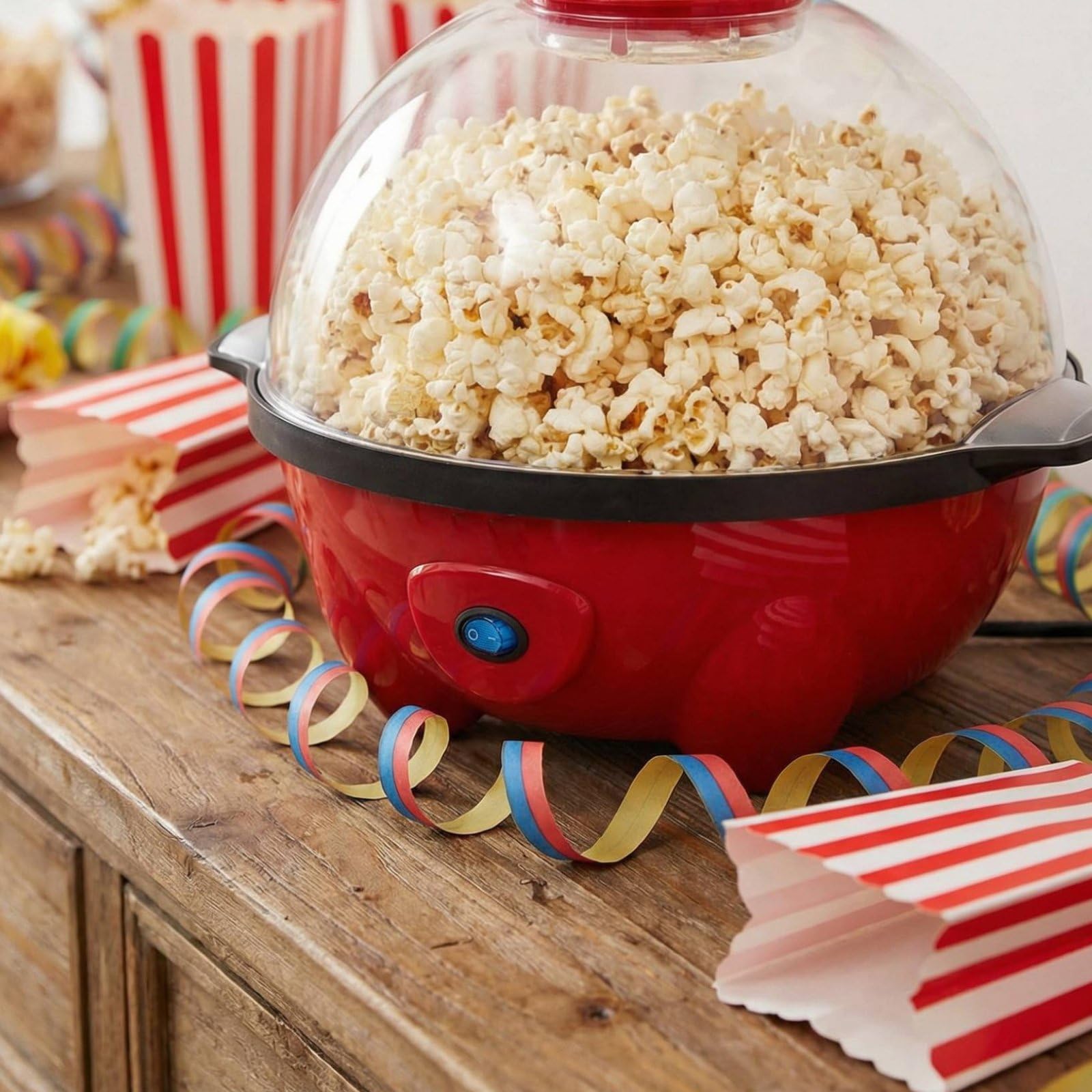 Large Capacity Stirring Popcorn Machine Movie Night Rea | Large Capacity Stirring Popcorn Machine Movie Night Ready Electric Popper Even Heating Kitchen Appliance for Families Home-image-7