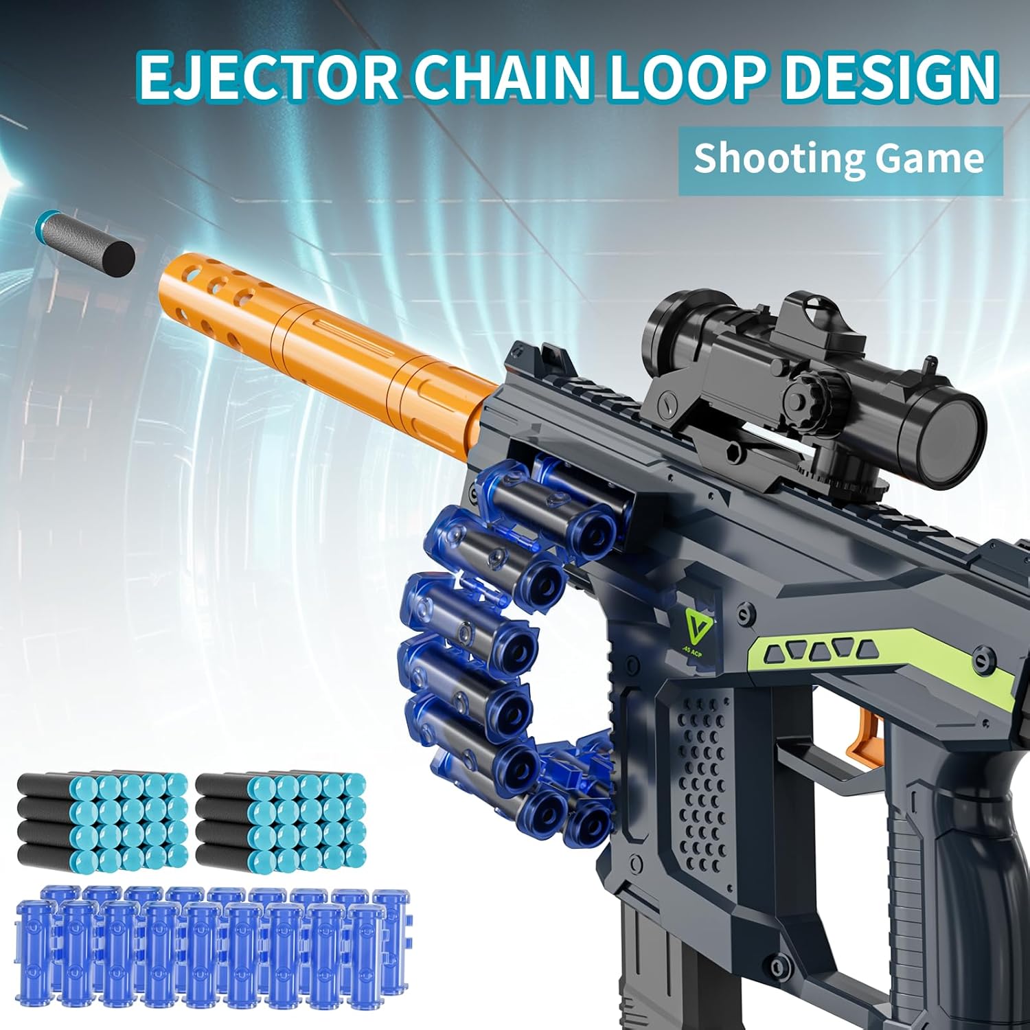 Toy Gun Models Soft Bullets Foam Blasters Dart Gun Belt Rotates Drum for Kids Christmas Birthday Gifts Indoor Outdoor Shooting Games Rifle Age 6+ 7 8 9 10 11 12 Year Old Boy Girl Children Teens Adults image 3 of 8 B0DDPFWCRD