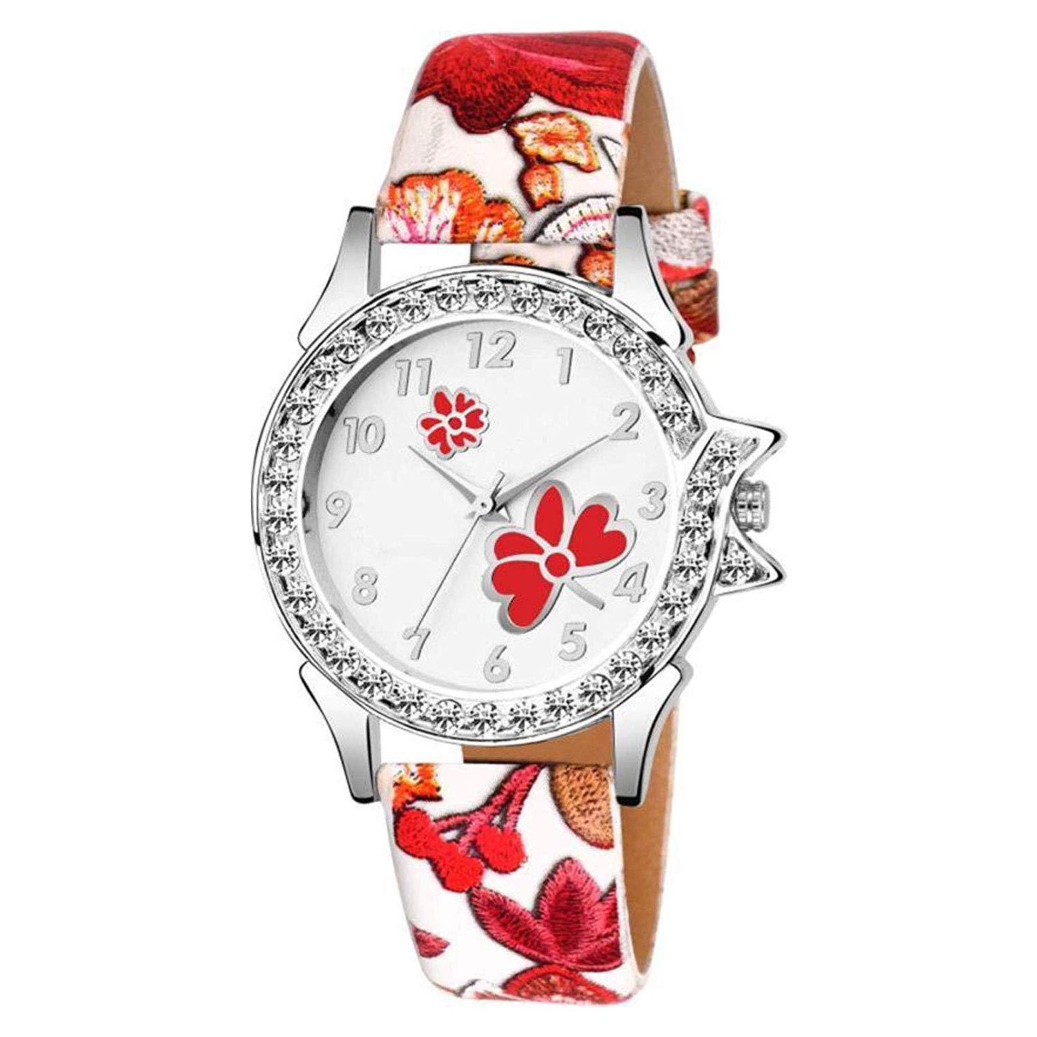 FROZIL Analogue White Flower Dial Watch for Girls (S-330) (B085MYZMNQ) Amazon Price History, Amazon Price Tracker