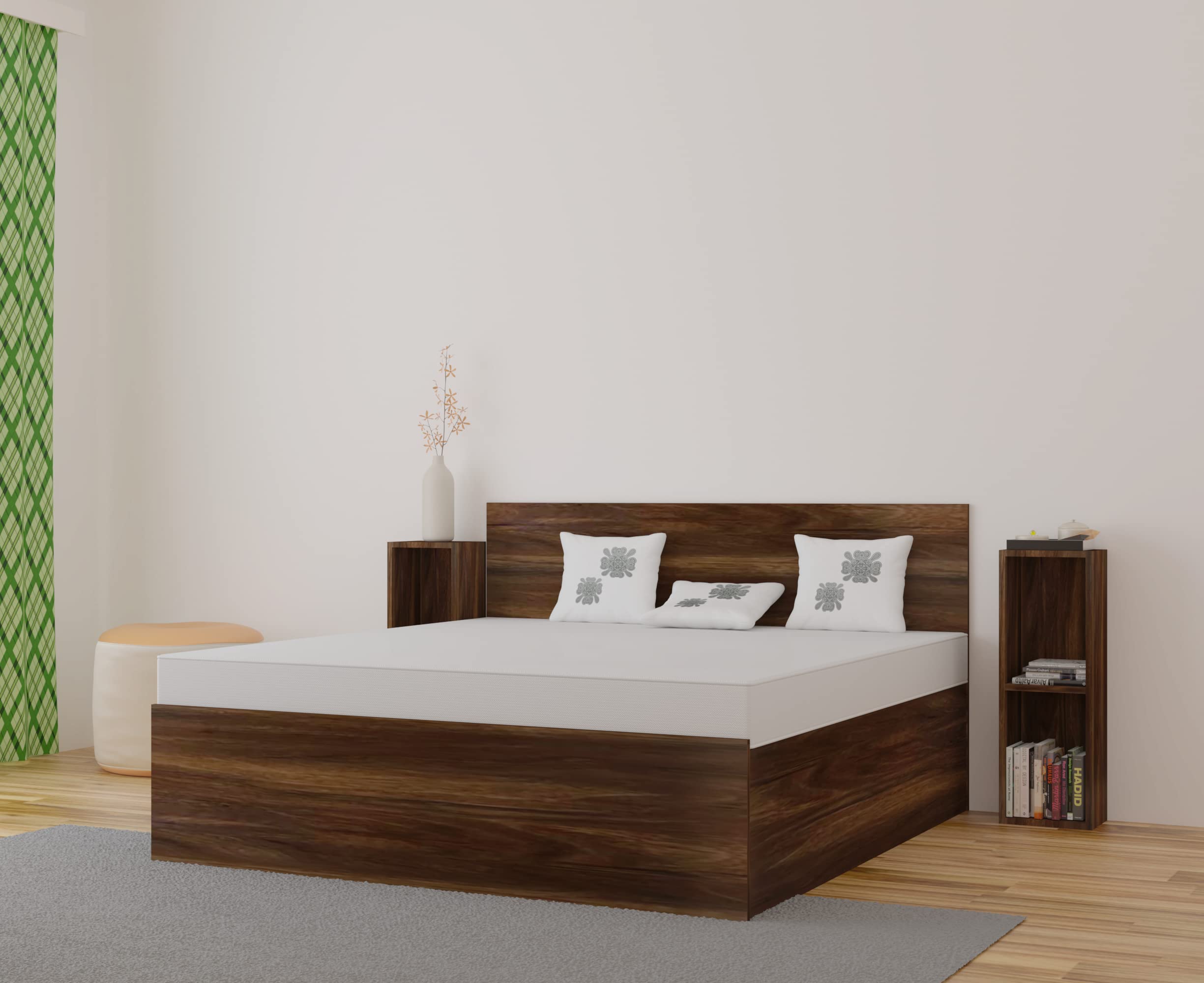 The MM Furniture Store: Engineered Wood Hunter Queen Size Bed with Box Storage & 2 Side Stand Boxes for Bedroom (Walnut_78X60), Laminated (B0B7J2TR1M) Amazon Price History, Amazon Price Tracker