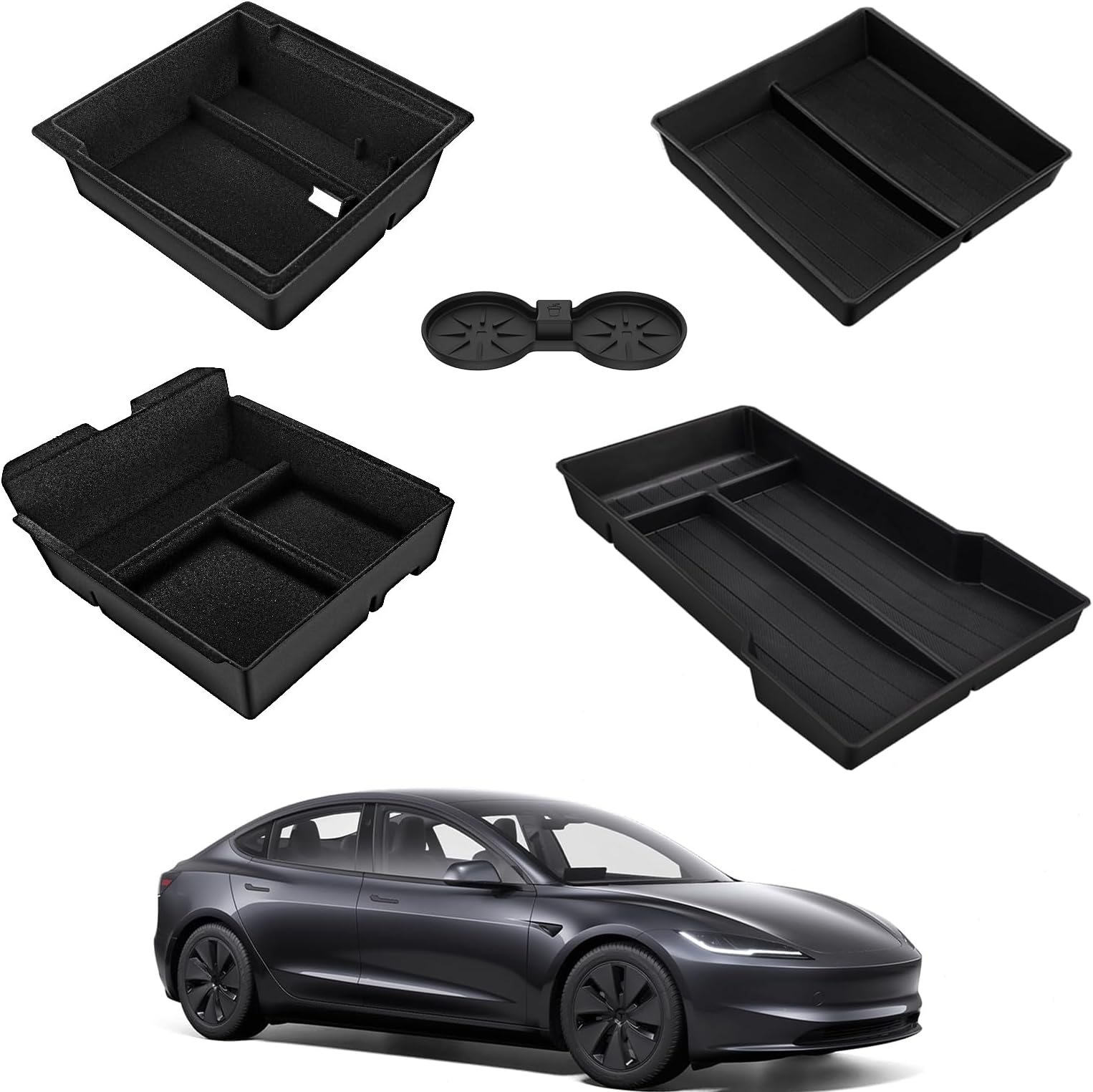 Snapklik.co : Arrest Hidden Storage Box For Tesla 3 2024 - Center Console Arrest Hidden - View #2