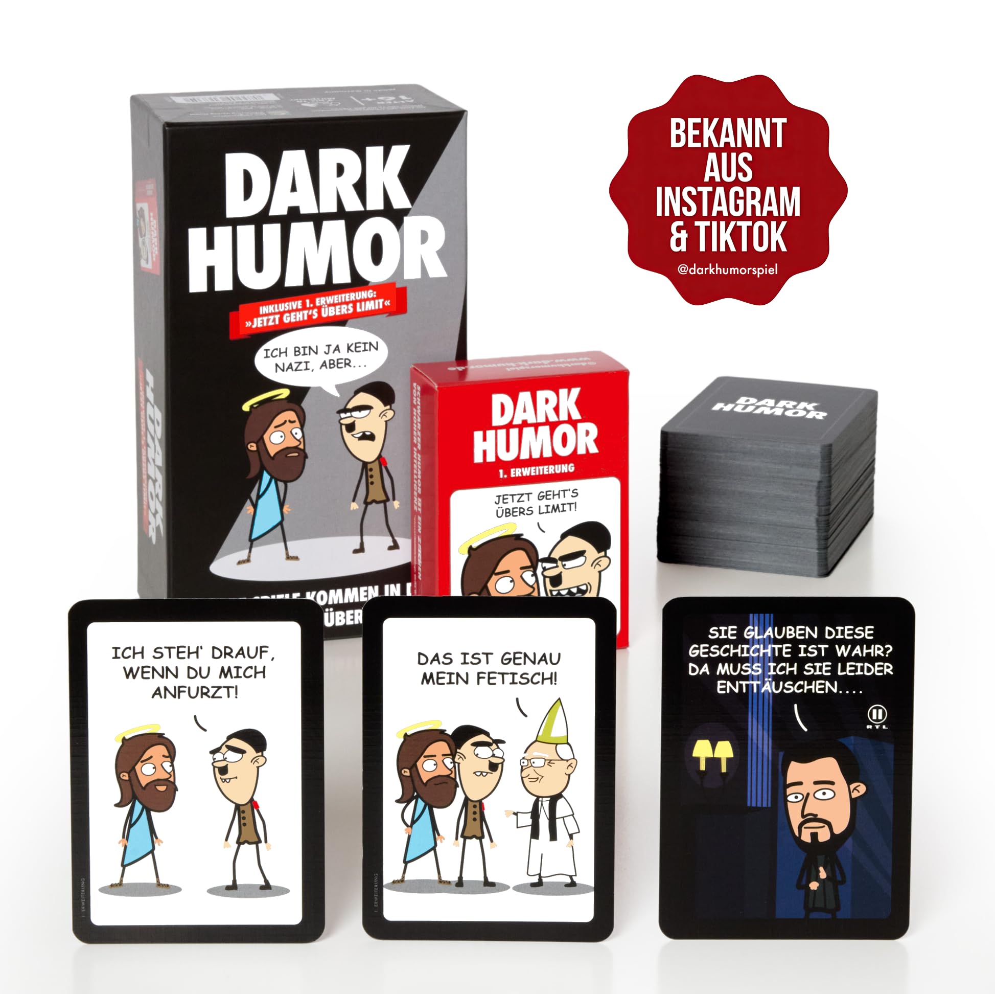 DARK HUMOR Bundle - Kartenspiel Komplettset: Hauptspiel und 1. Erweiterung