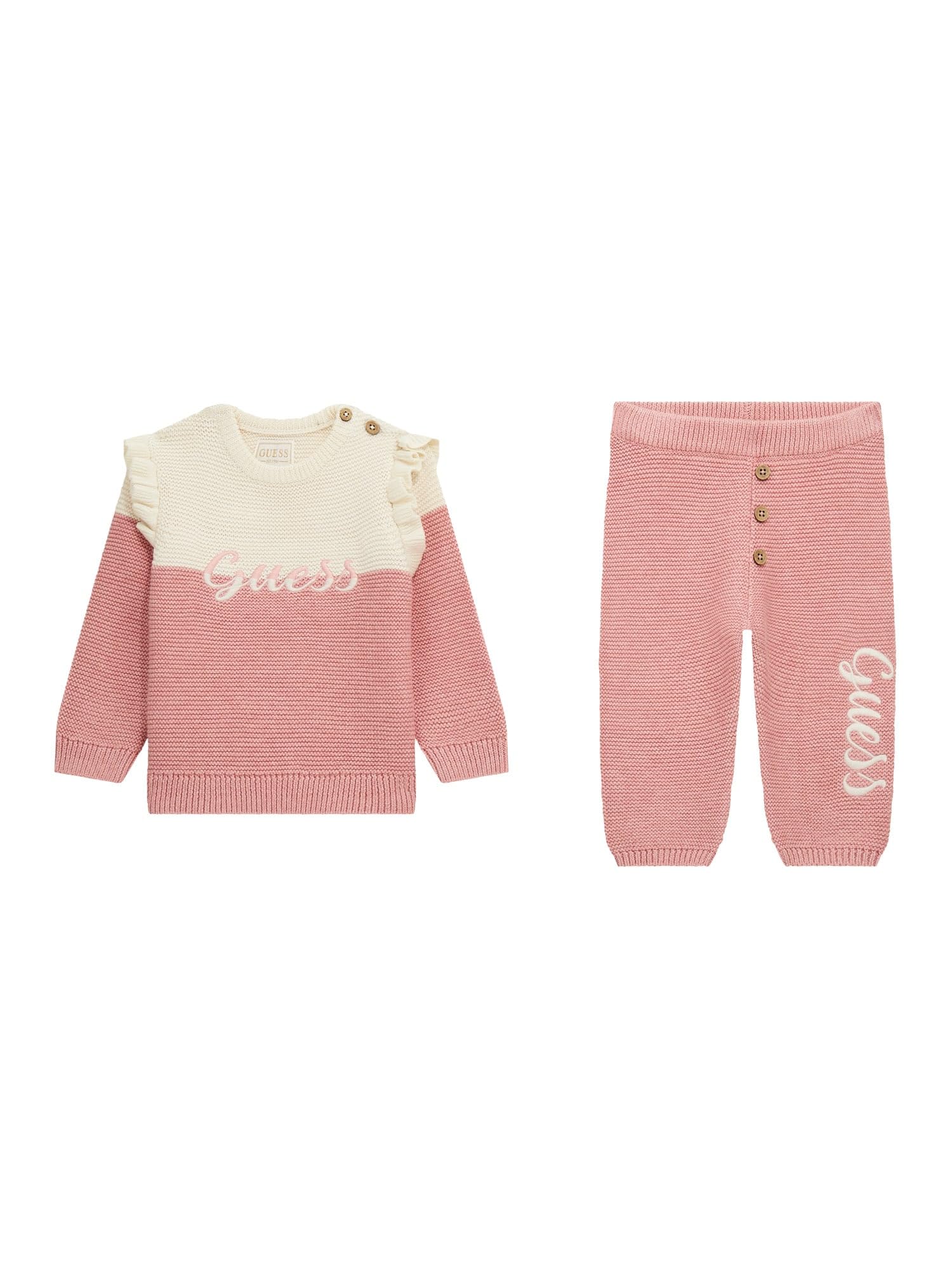 GUESS baby-girls Eco Long Sleeve Knit Top and Pants