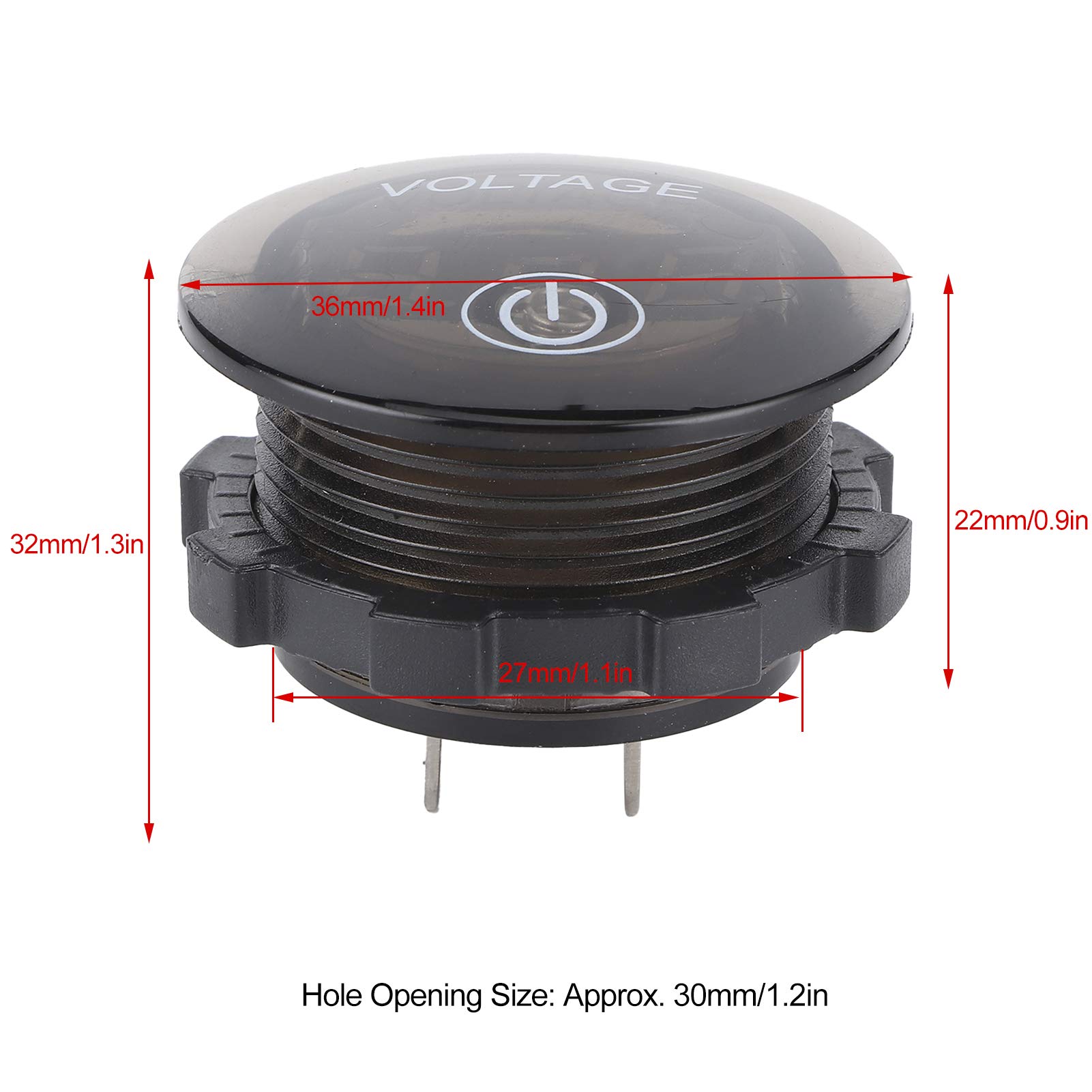 Voltmetro Digitale Per Auto 12-24V Con Display LED - Impermeabile E Con Protezione Inversione - Foto 8