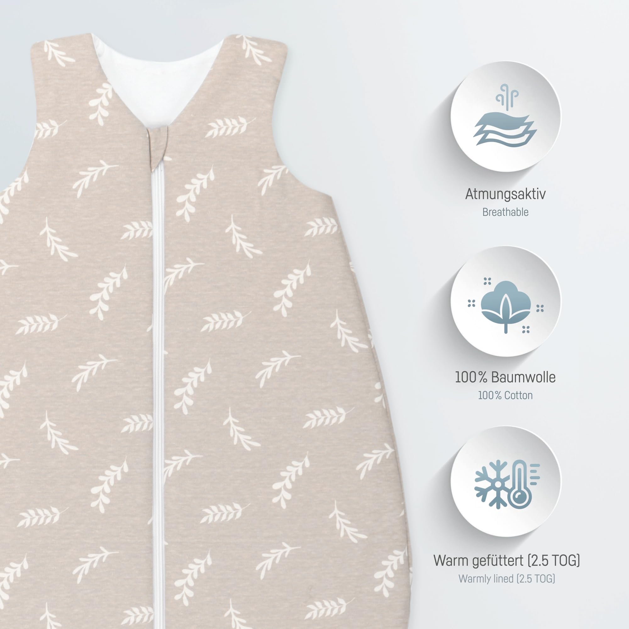 Image secondaire de Gigoteuse Julius Zöllner en Coton Jersey pour Bébé - Taille 56, Modèle Twiggy