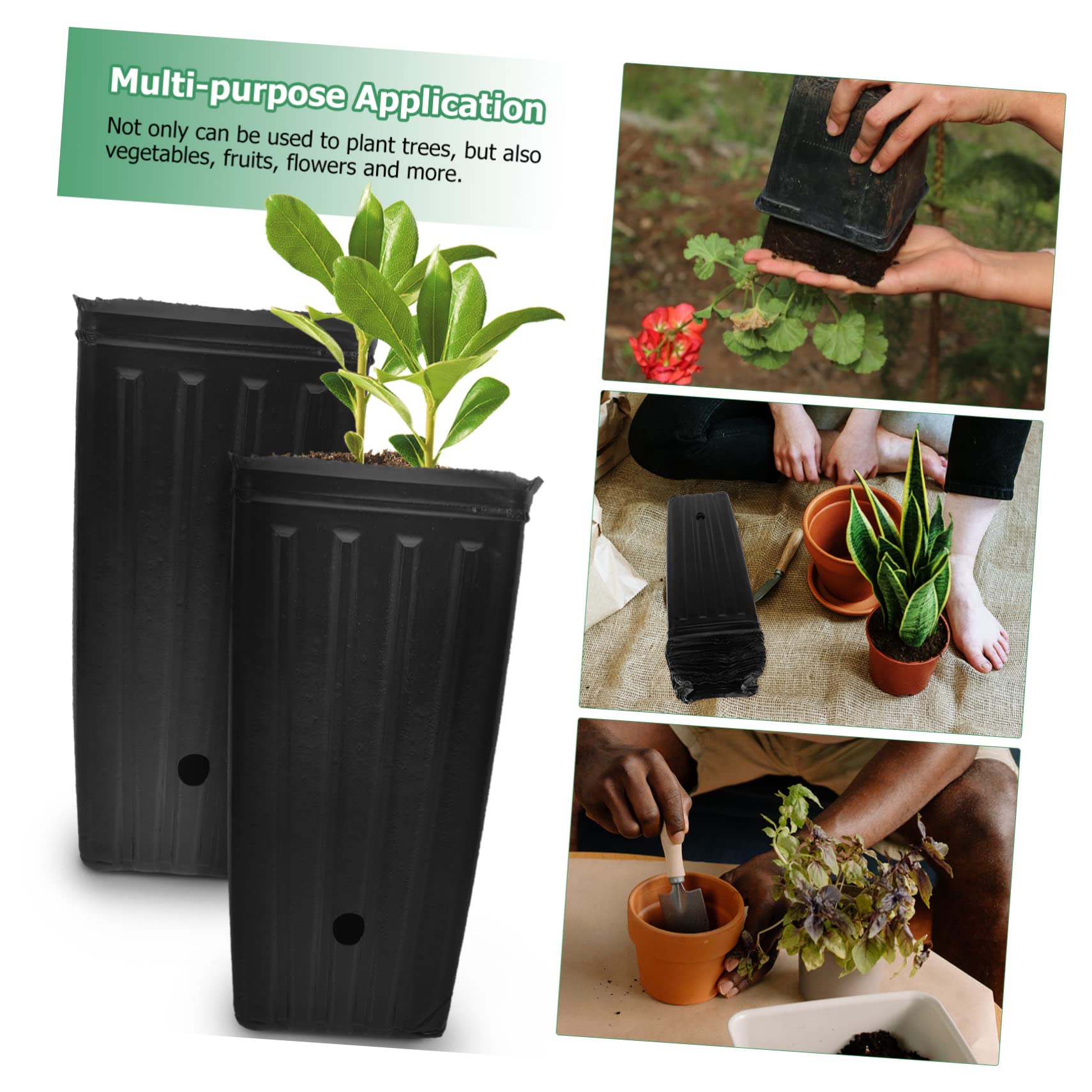 Macetas Exterior Grandes de PP para Plantación Protección de Raíces, 30 Vasos Nutritivos Multiusos Ideales para Cultivo de Plantas y Plántulas