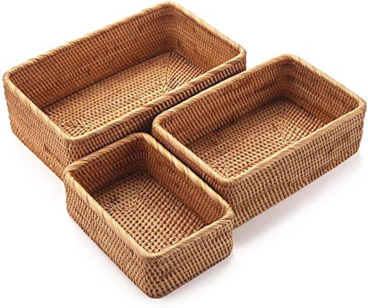 Rattan Rectangular Storage Baskets