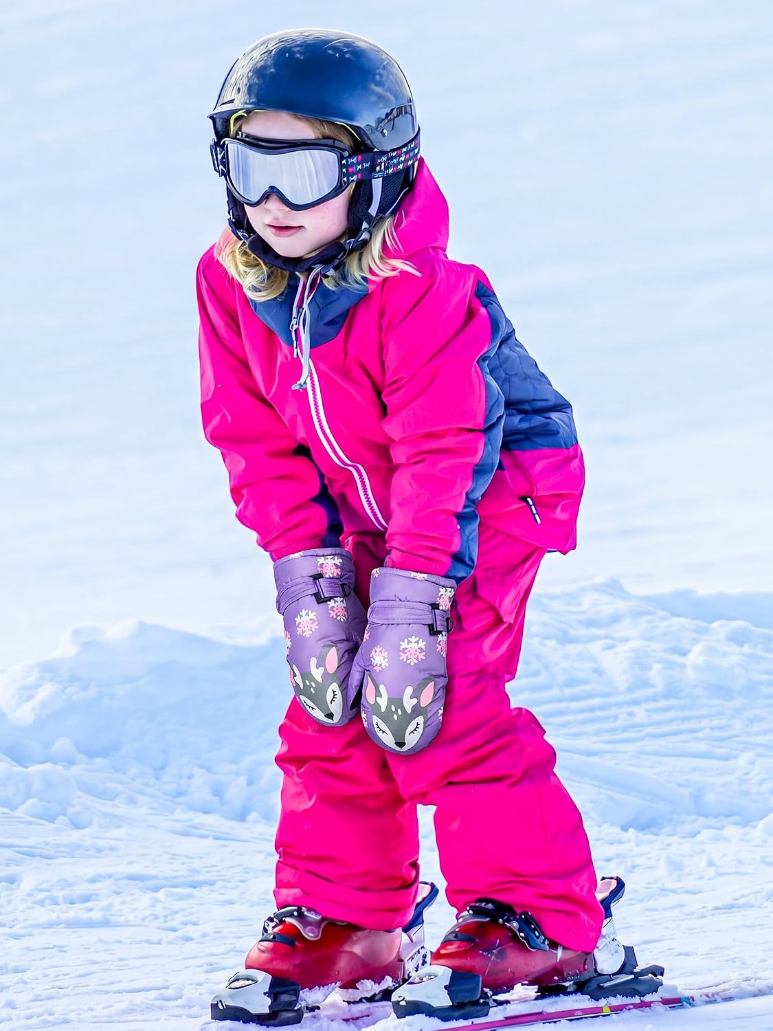 SATINIOR 6 Pairs Kids Snow Mittens
