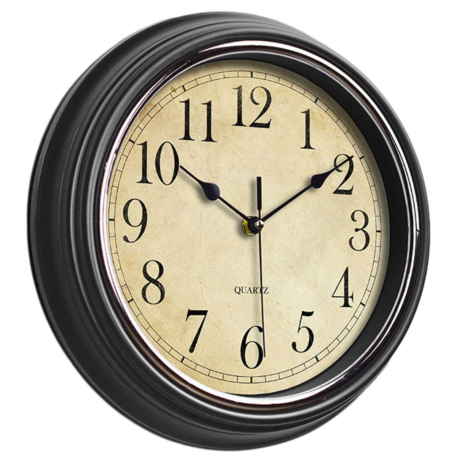 HZBB Wall Clock 12-inch Large Retro Wall Clocks Non Ticking Classical Quiet Clocks Living Room Kitchen Bedroom Decor Vintage Clock