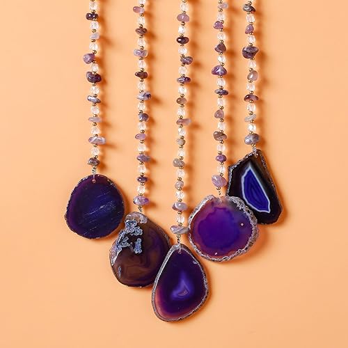 Miniatura 5 de Atrapasueños con piedras preciosas de ágata, árbol de la vida de 7 chakras, atrapasueños con piedras de cristal arcoíris, decoración de pared hecha