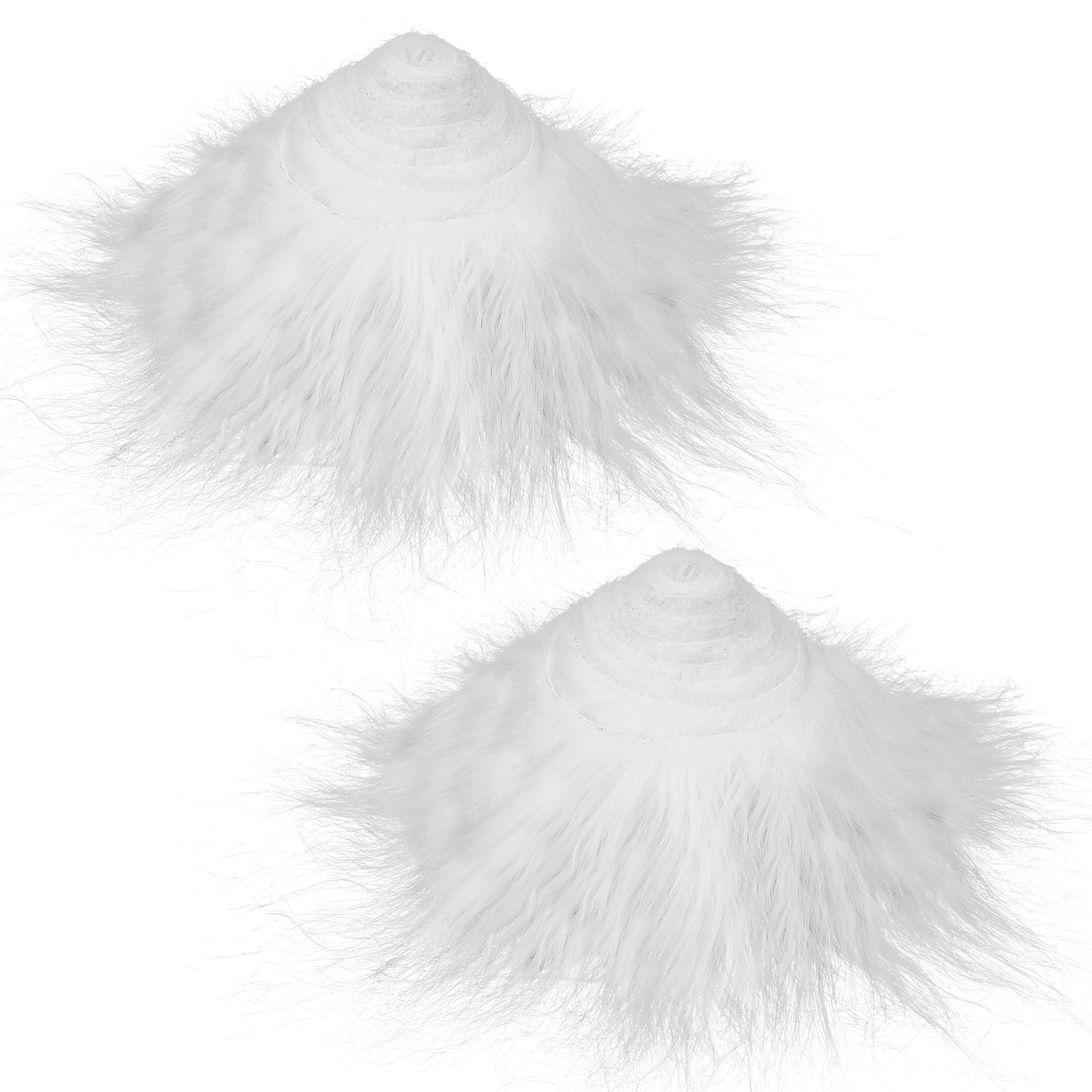 QKURT 2 Pieces Fluffy Fuzzy Faux Fur, Furry Fur Fabric Cutting Rolls Colorful Shaggy Plush Faux Fur Fabric Fluffy Fuzzy Craft Fur for DIY Craft Cosplay Costume Clothing Decoration