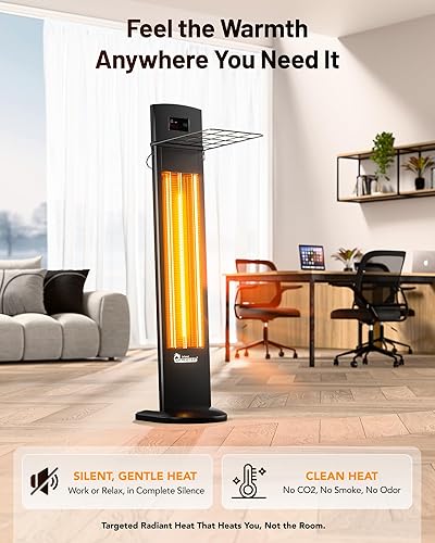 Miniatura 2 de DR. INFRARED HEATER Calentador infrarrojo portátil para interiores y exteriores para patio, garaje, comercial y residencial con control remoto,