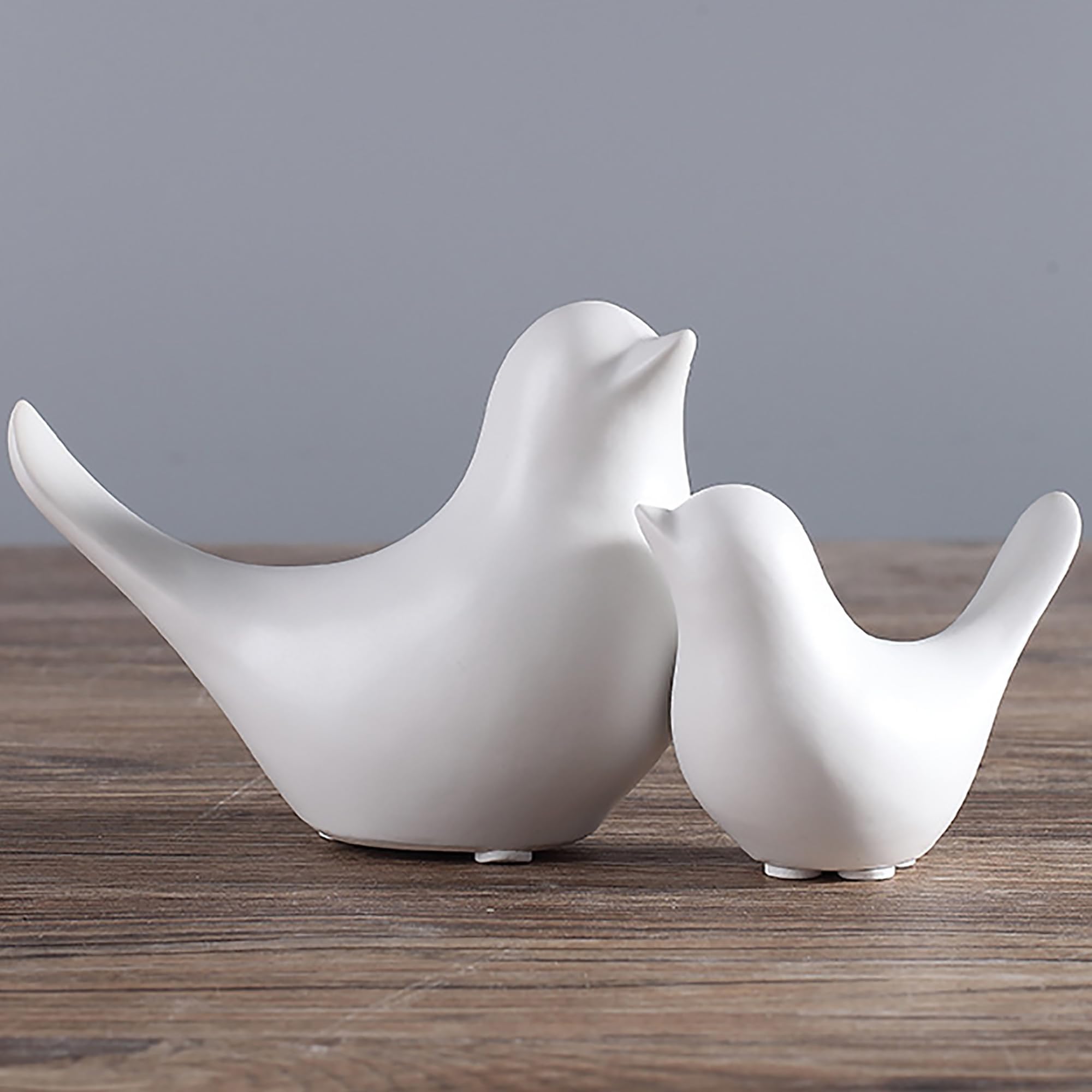 Small Animal Statues Home Decor Modern Style White Decorative Ornaments for Living Room, Bedroom, Office Desktop, Cabinets