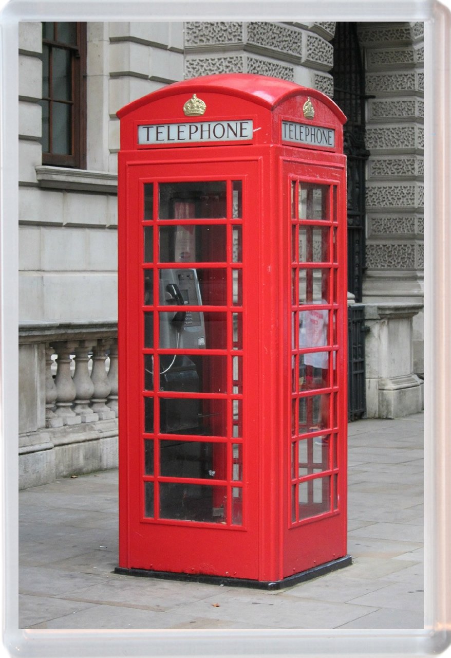 Red British UK Telephone Box - Jumbo Fridge Magnet