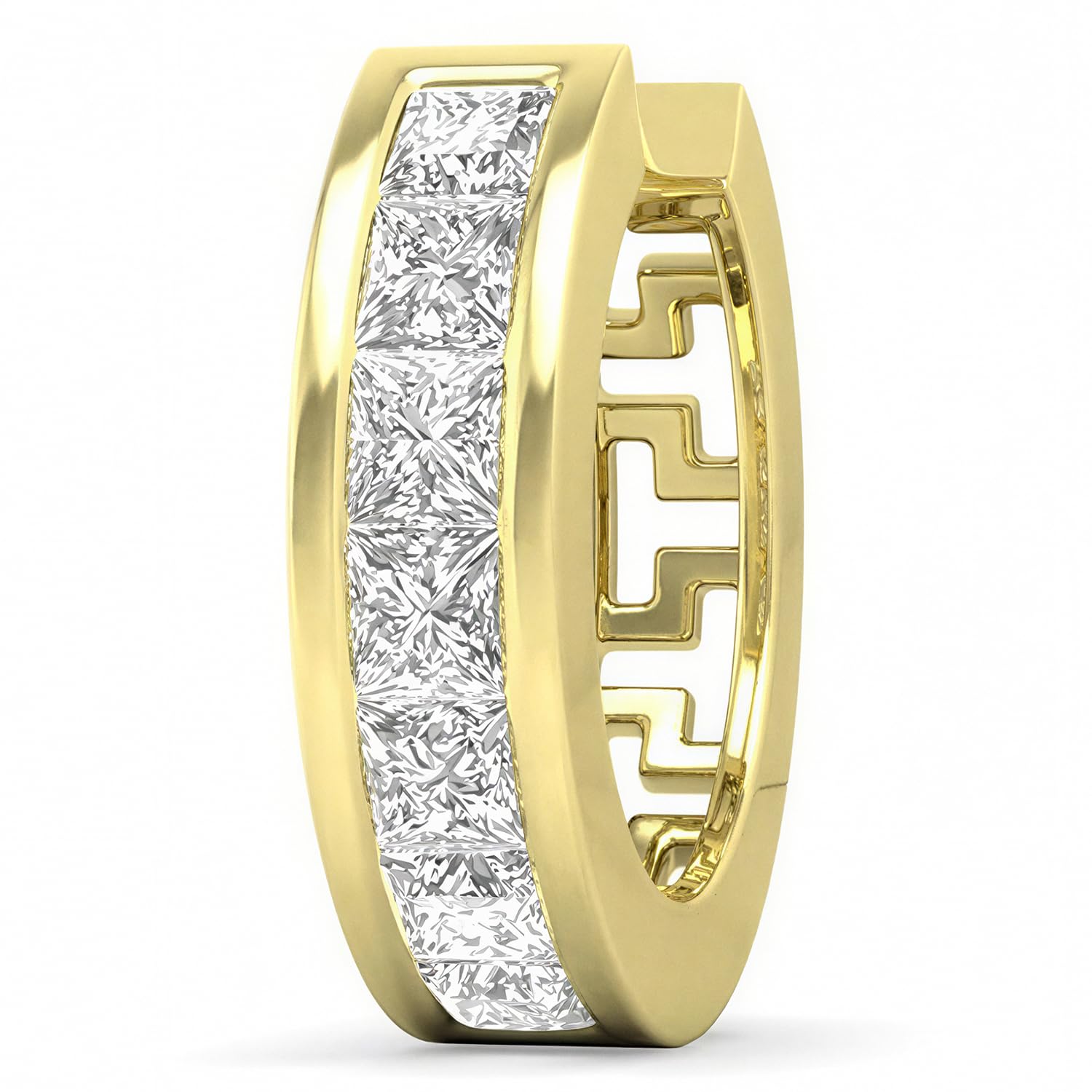 Hoop Earrings for Men & Boys (1 Piece) - 925 Sterling Silver - Birthday Anniversary Gift - 18k Gold Plated Jewellery - Men Fashion