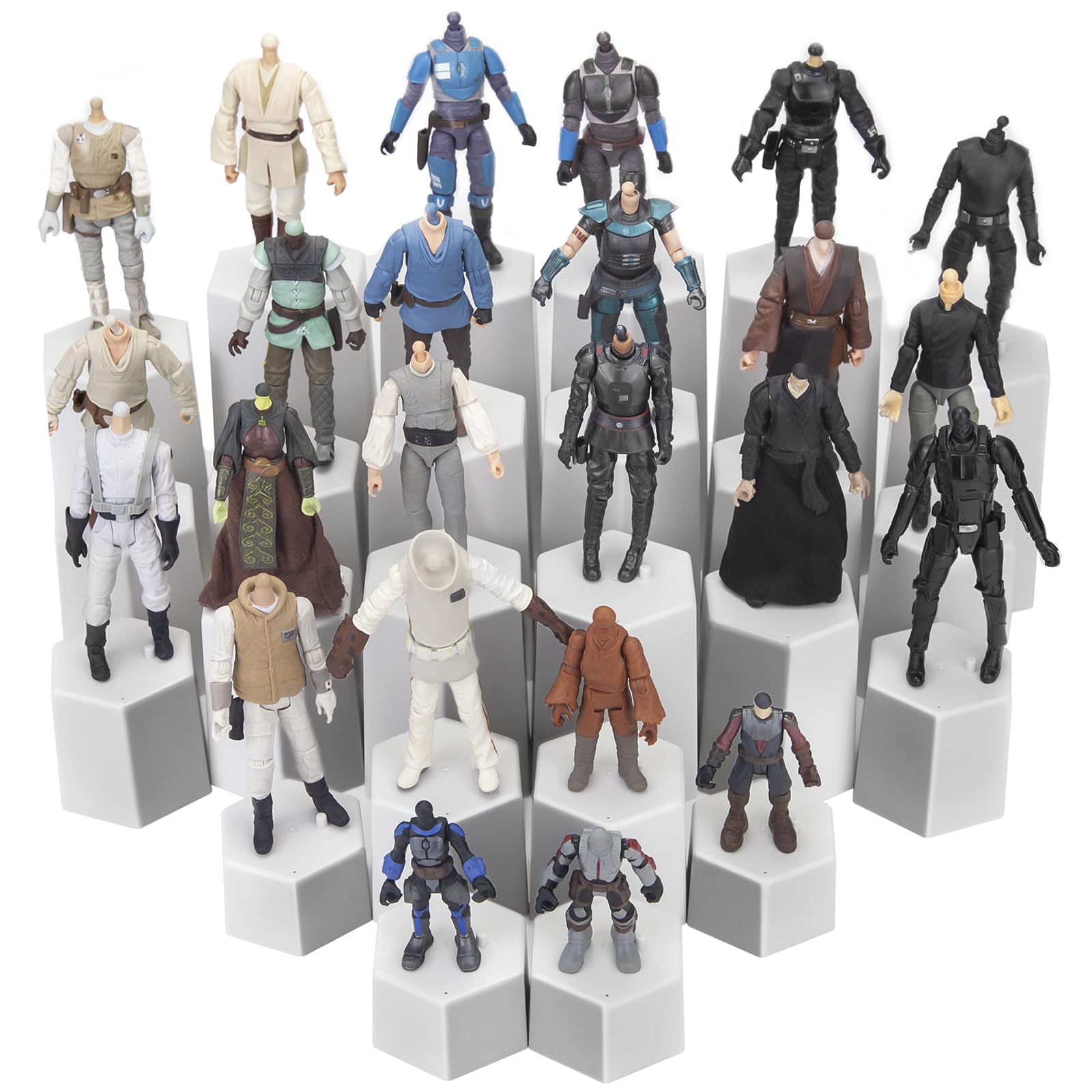 Amazon.co.jp: SIXPOINTS 24ピース 六角形ライザーディスプレイ