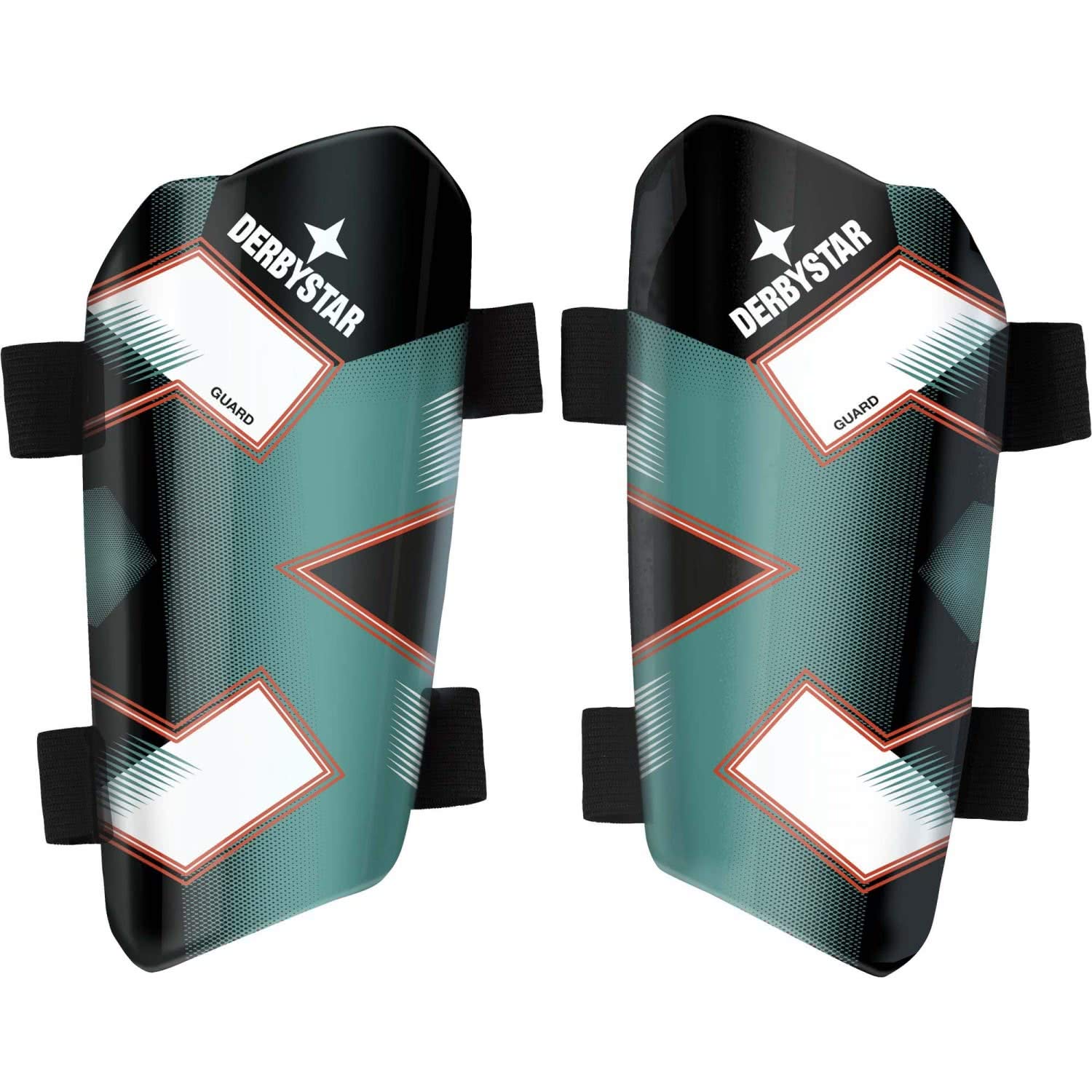 Derbystar Shin Guards-852006 Shin Guards Tuerkis/Schwarz/Rot S