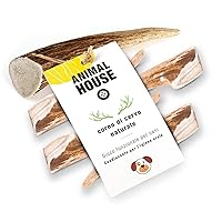 Animal House 5 Pezzi Corna di Cervo per Cani Intere, Masticativo Naturale al 100%