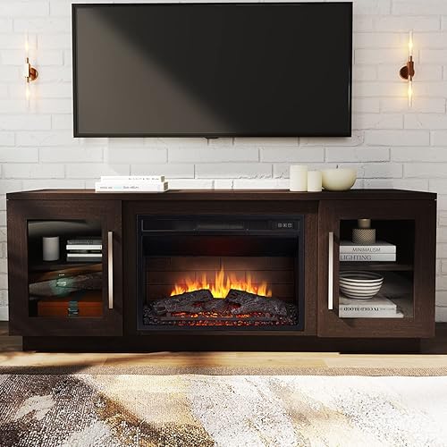 Cheerway 3D Fireplace TV Stand for TVs up to 65’’,